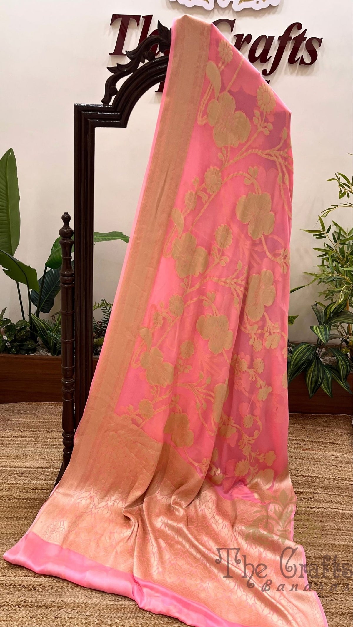 Pure Khaddi Chiffon Banarasi Saree