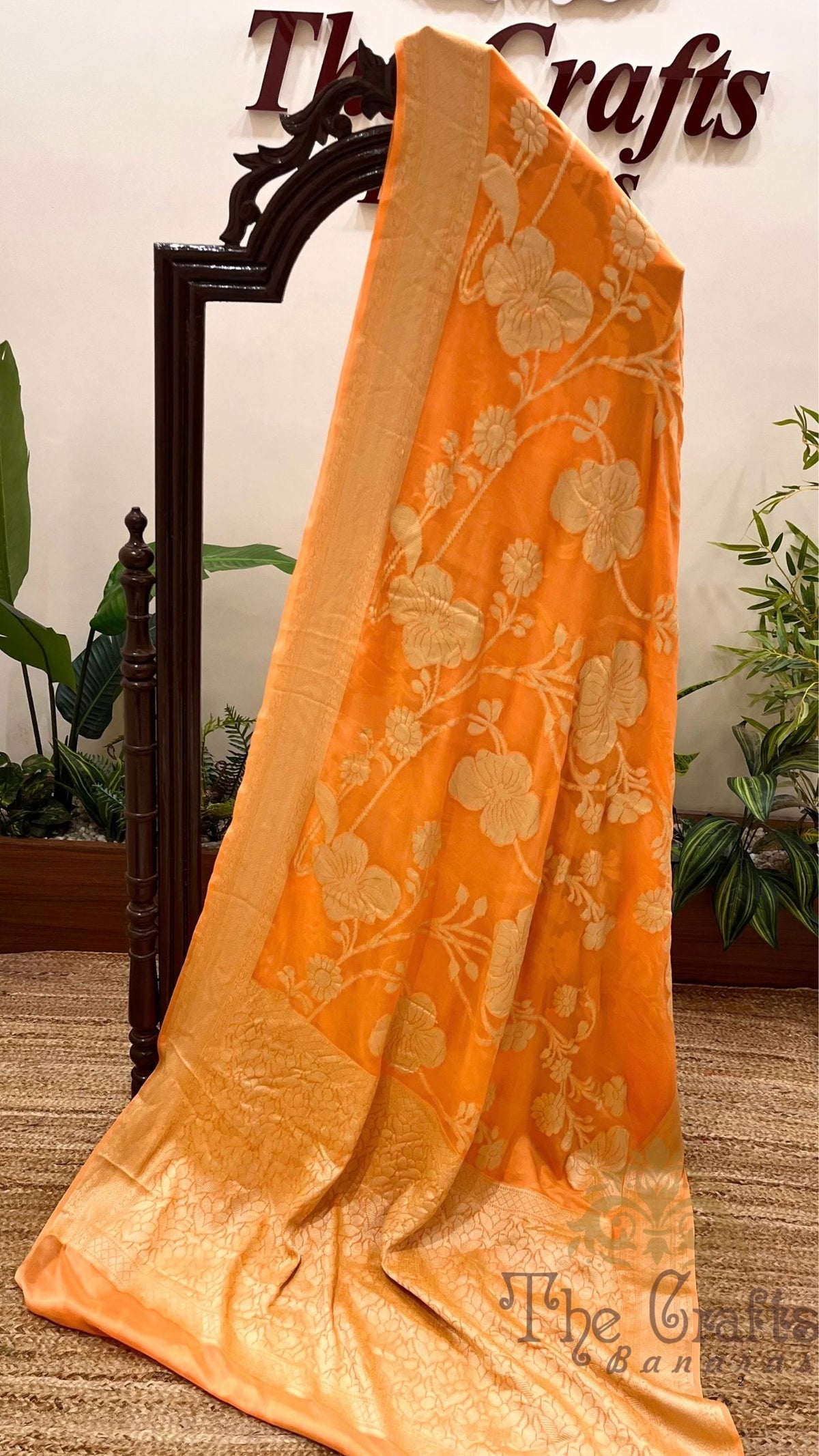 Pure Khaddi Chiffon Banarasi Saree