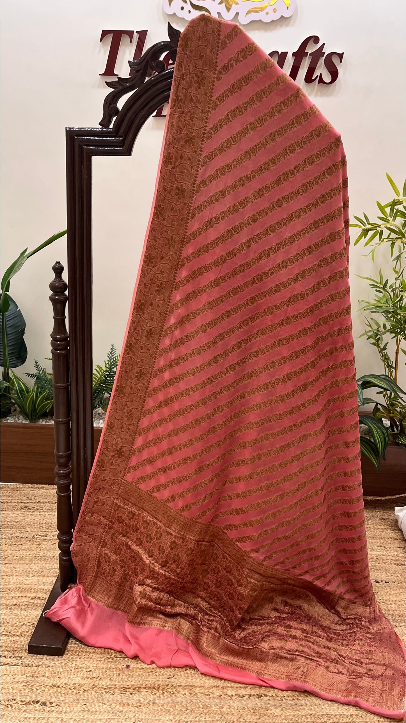 Pure Khaddi Chiffon Banarasi Saree