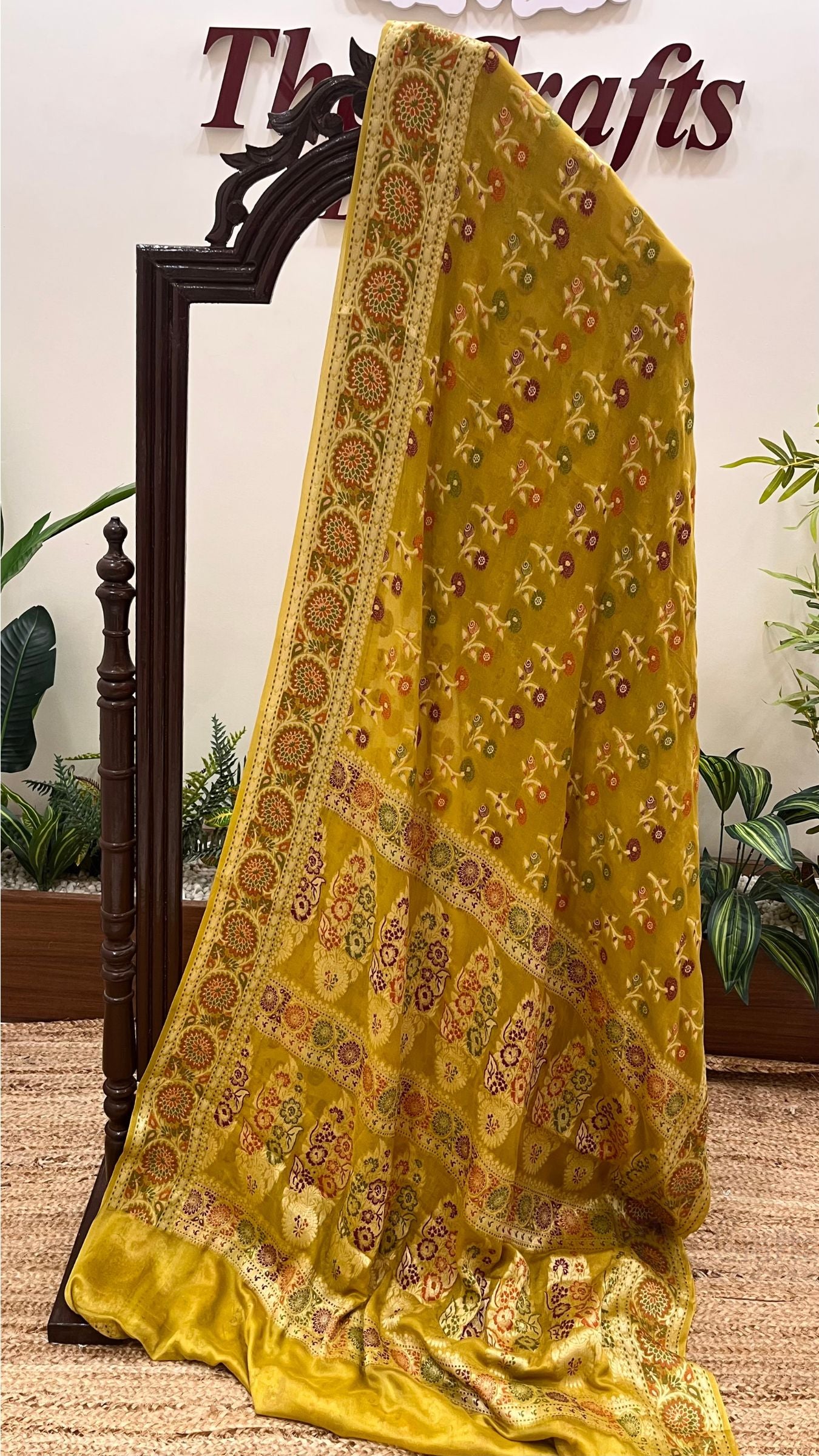 Pure Khaddi Chiffon Banarasi Saree