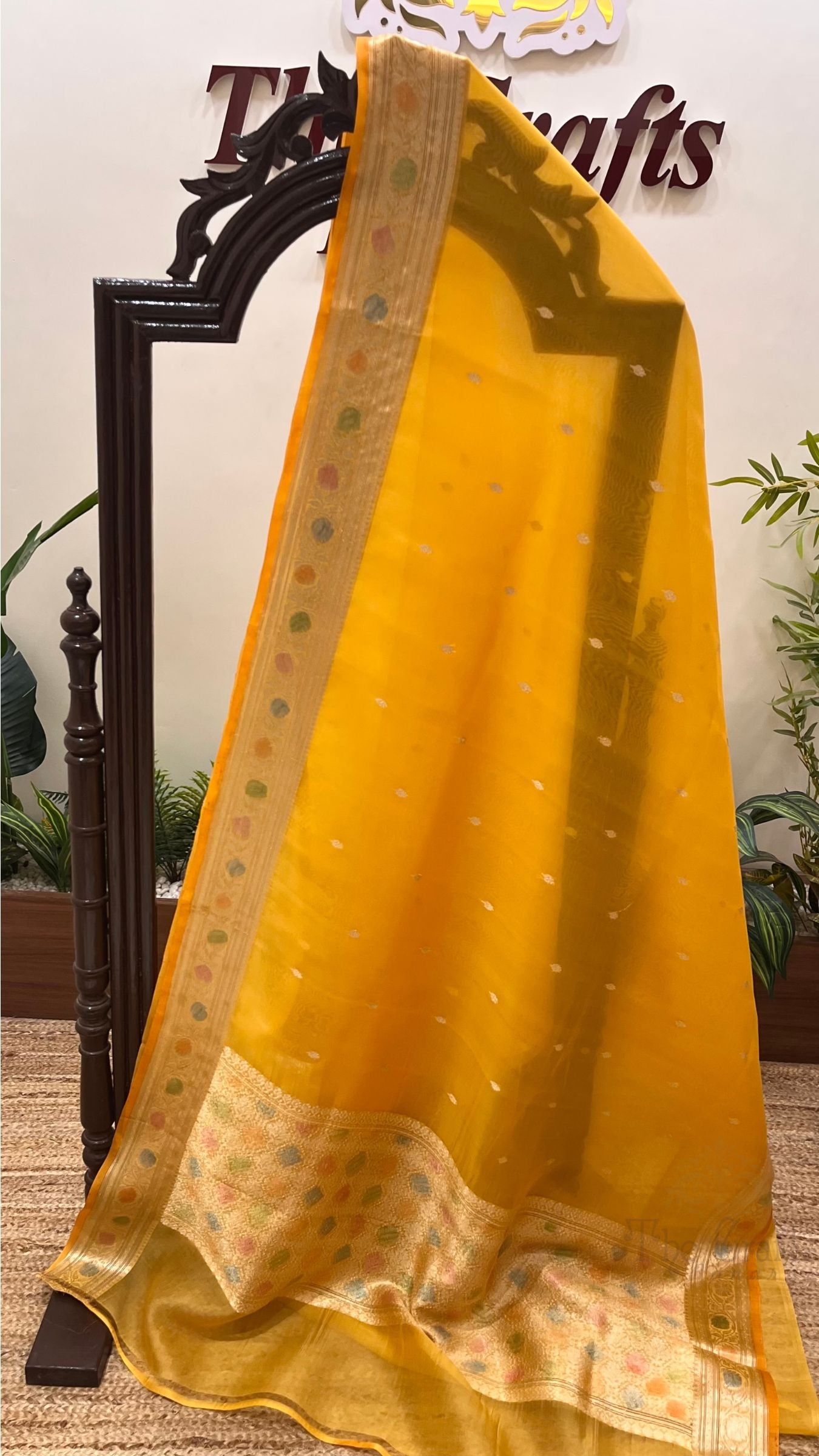 Pure Kora Silk Handloom Banarasi Saree