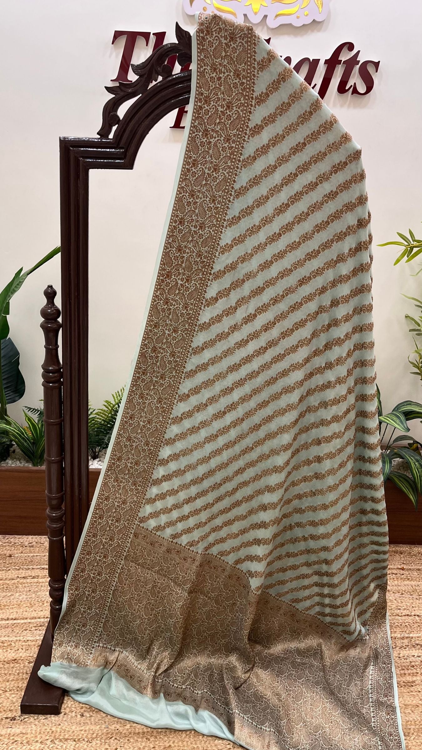 Pure Khaddi Chiffon Banarasi Saree