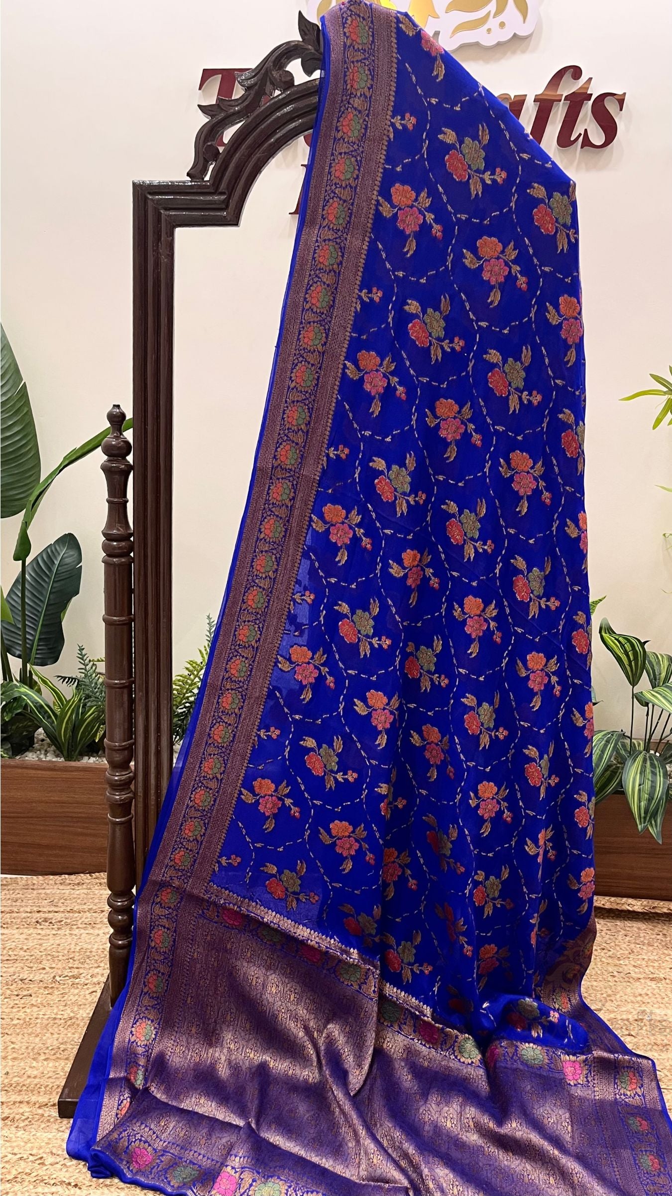 Pure Khaddi Chiffon Banarasi Saree