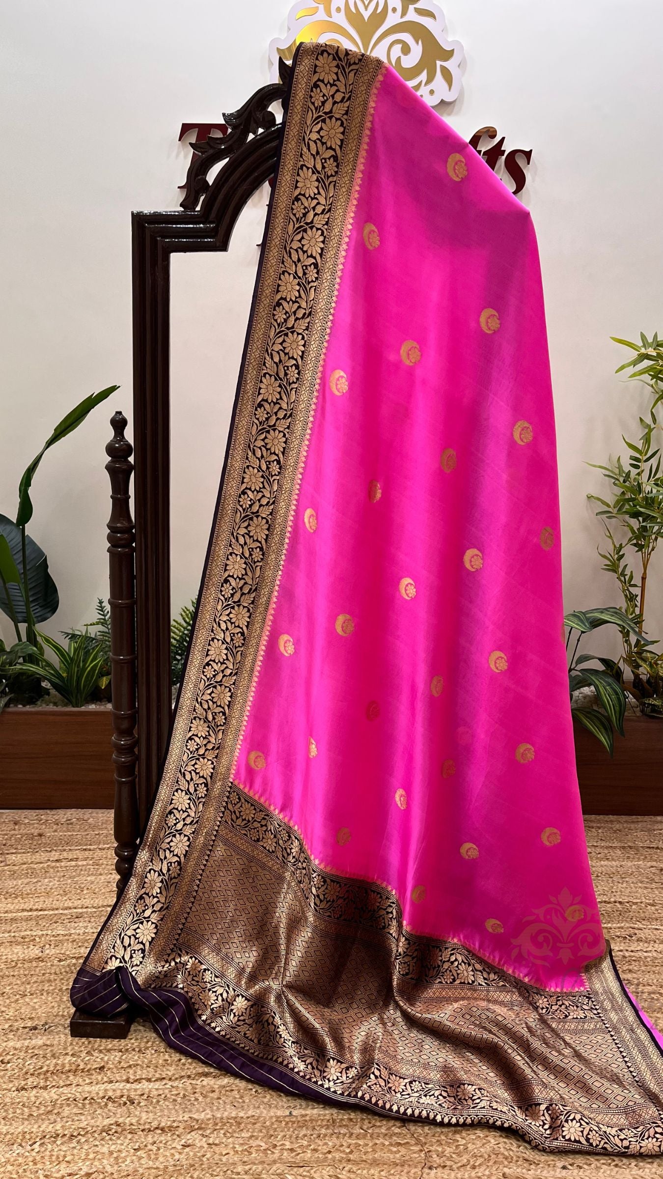 Pure  Mango Silk Handloom Banarasi Saree