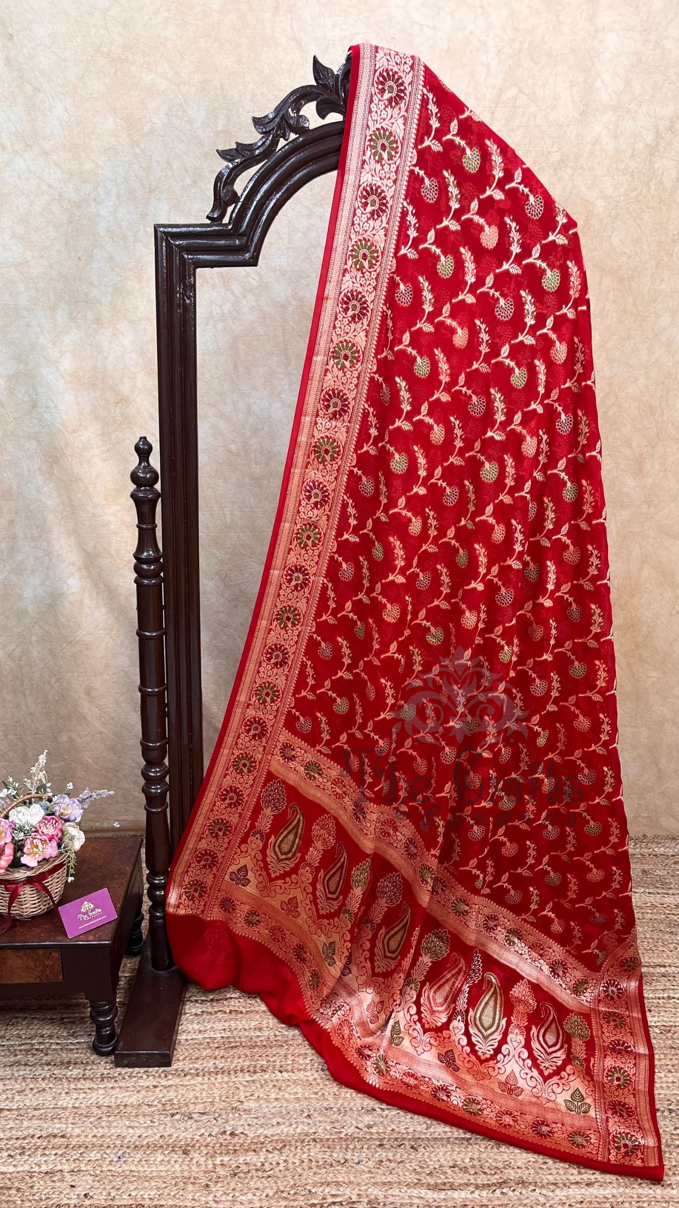 Pure Khaddi Chiffon Banarasi Saree