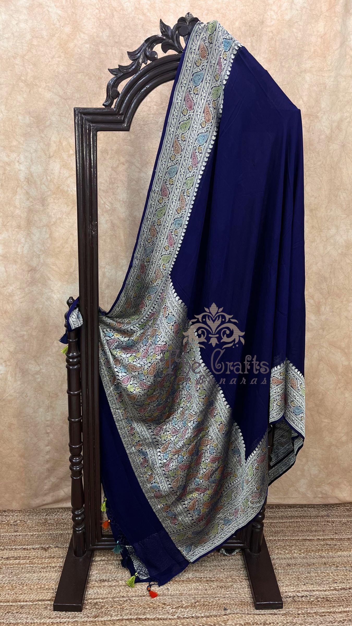 Khaddi Georgette Handloom Banarasi Saree