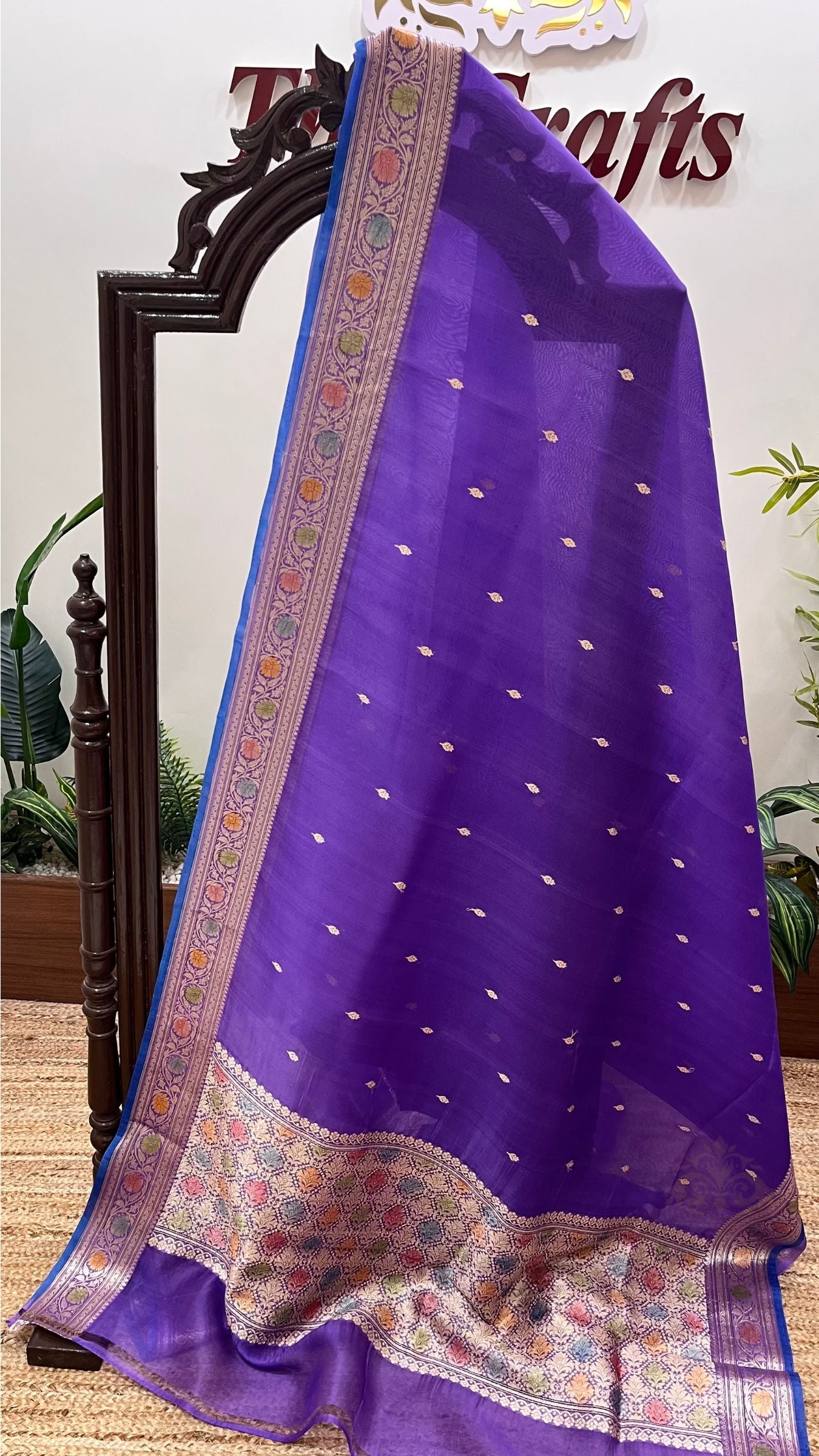 Pure Kora Silk Handloom Banarasi Saree