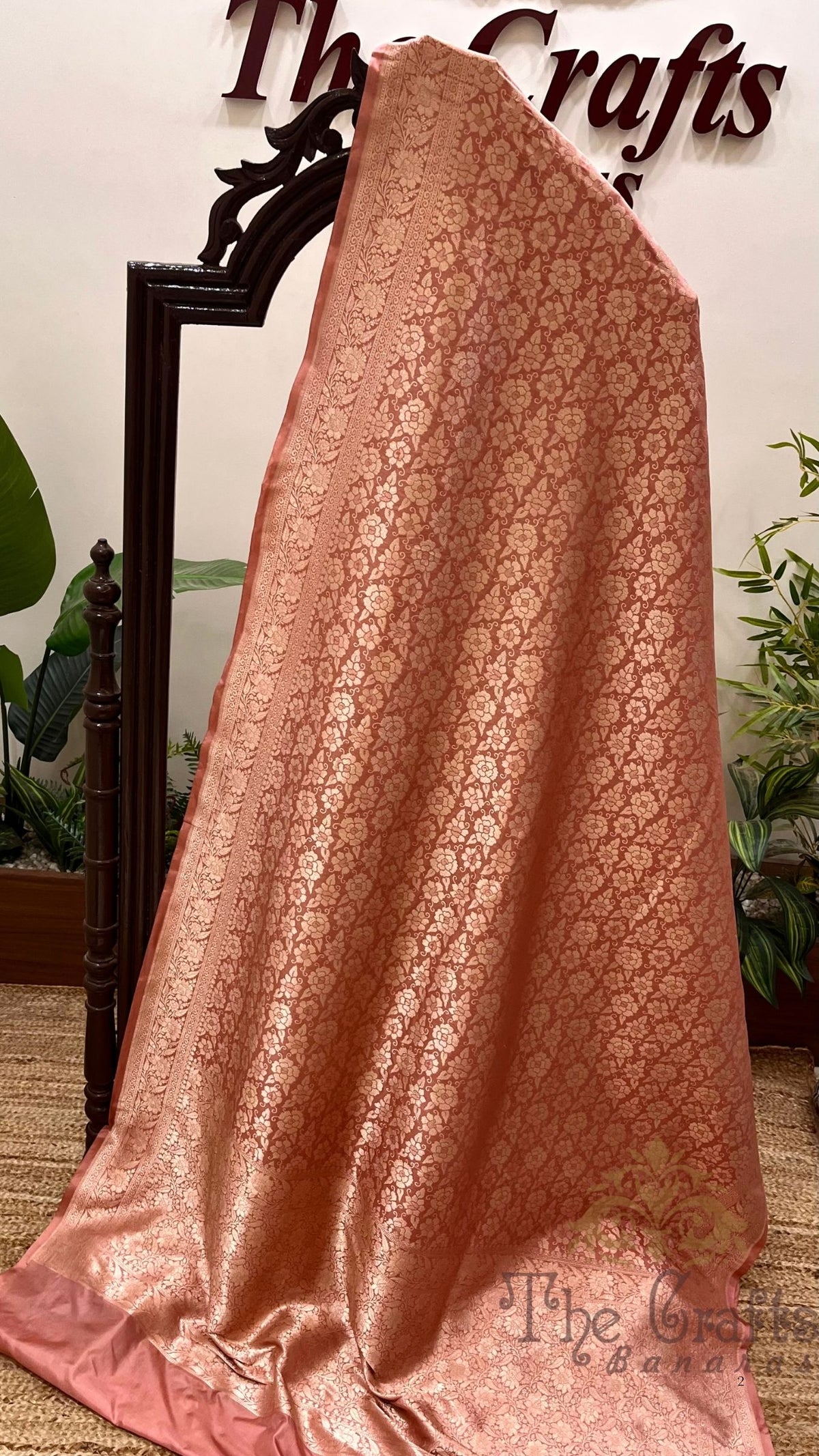 Pure Katan Silk Handloom Banarasi Saree - Jaal work