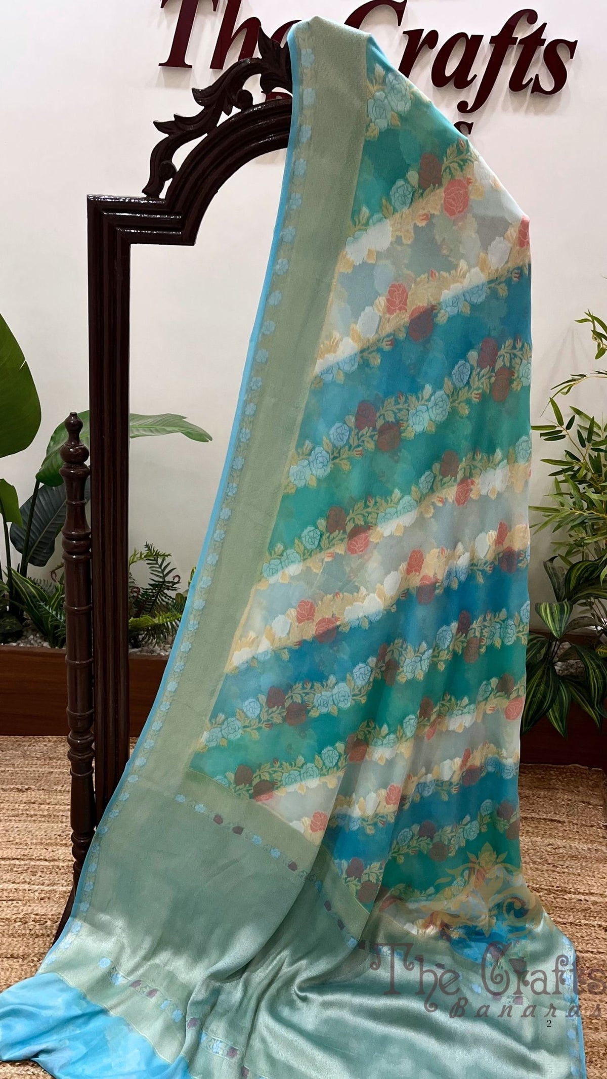 Pure Khaddi Chiffon Banarasi Saree