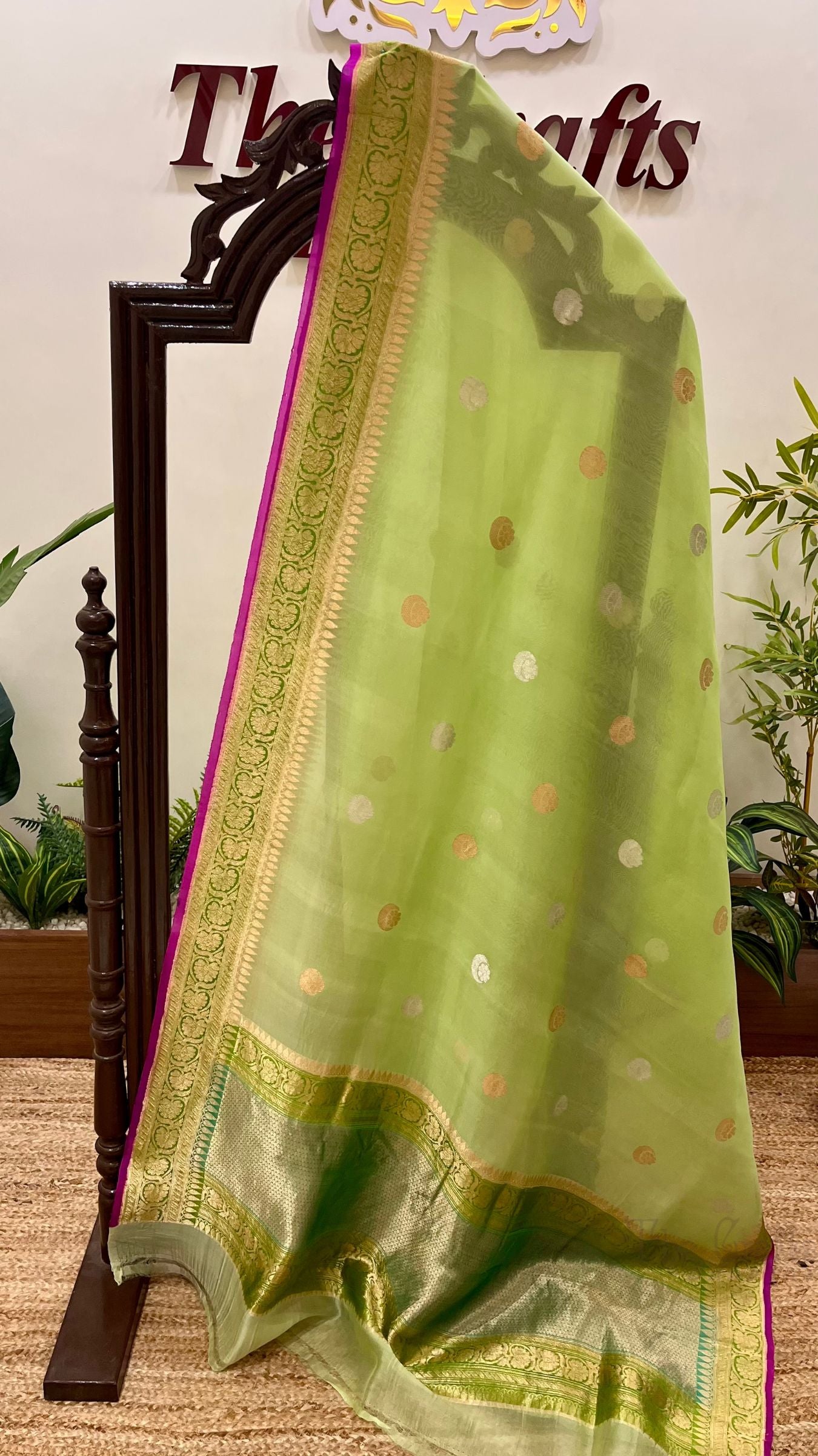 Pure Kora Silk Handloom Banarasi Saree