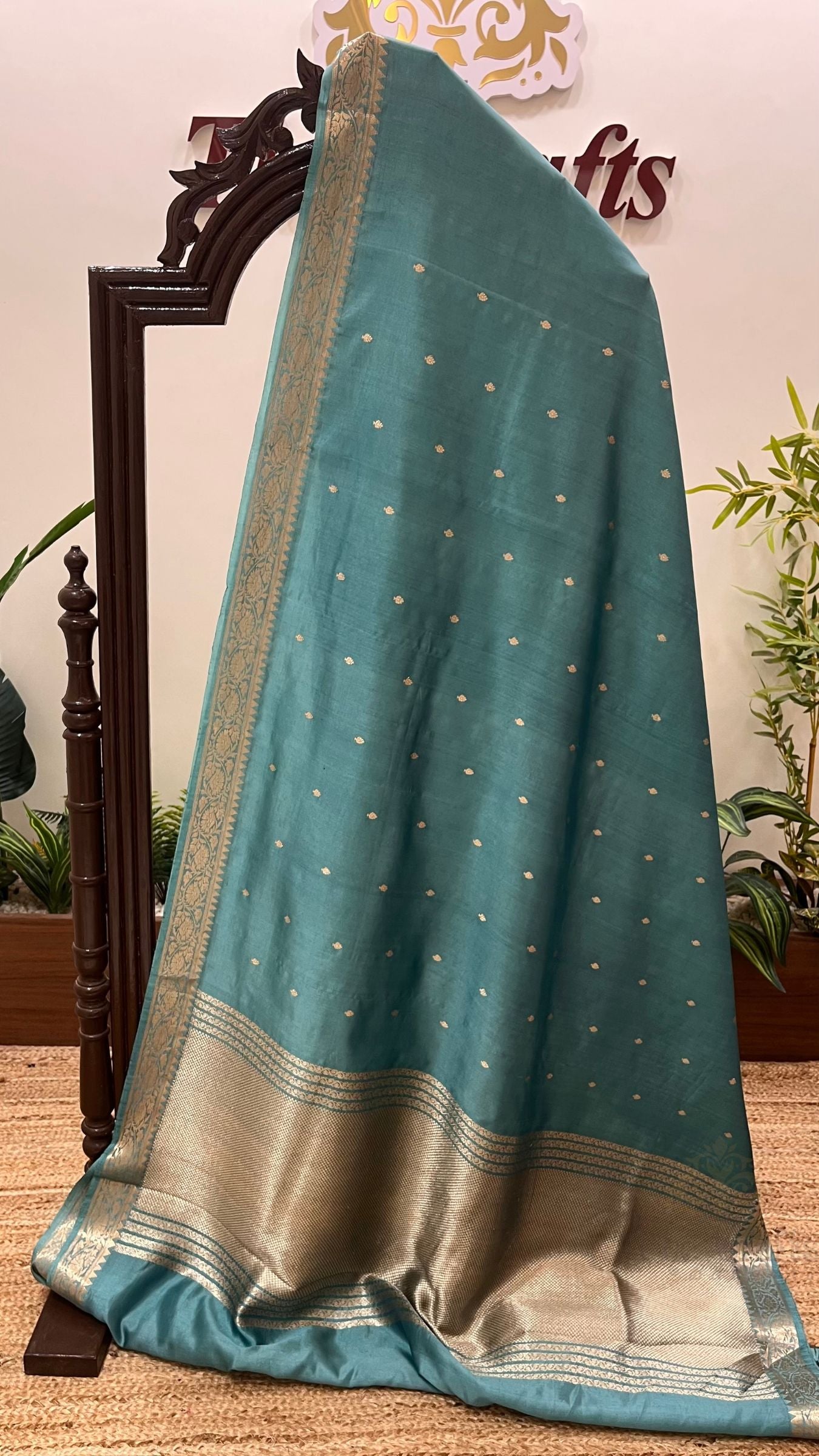 Pure  Mango Silk Handloom Banarasi Saree