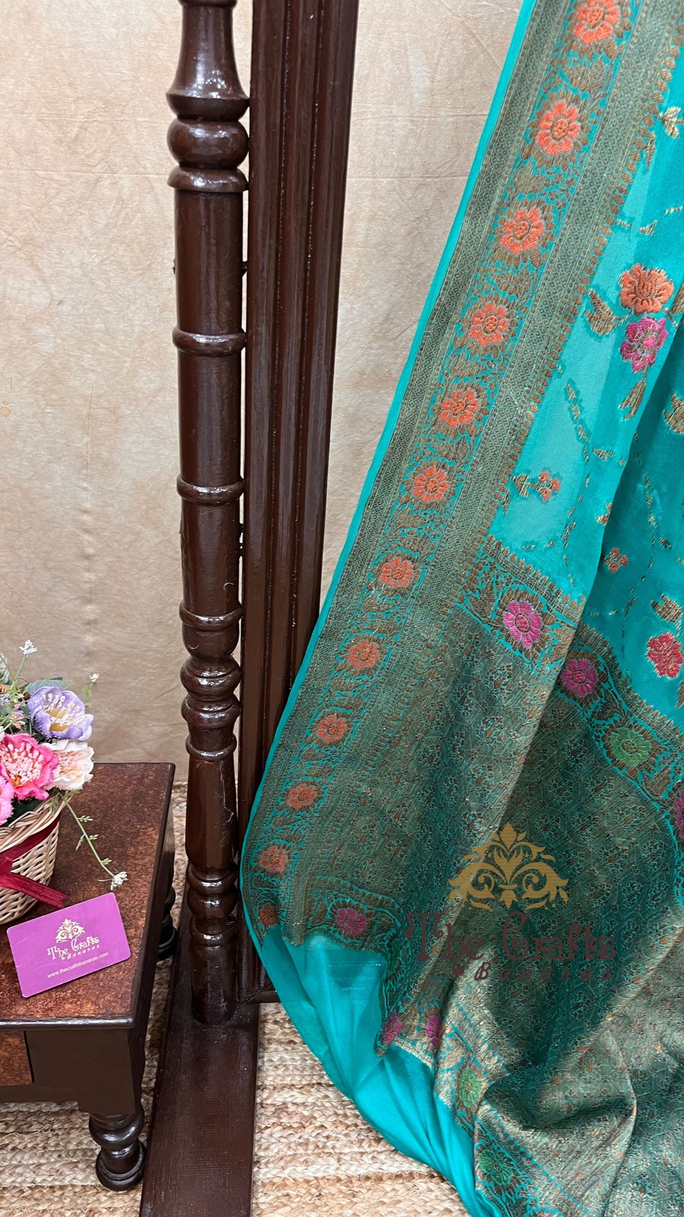 Pure Khaddi Chiffon Banarasi Saree