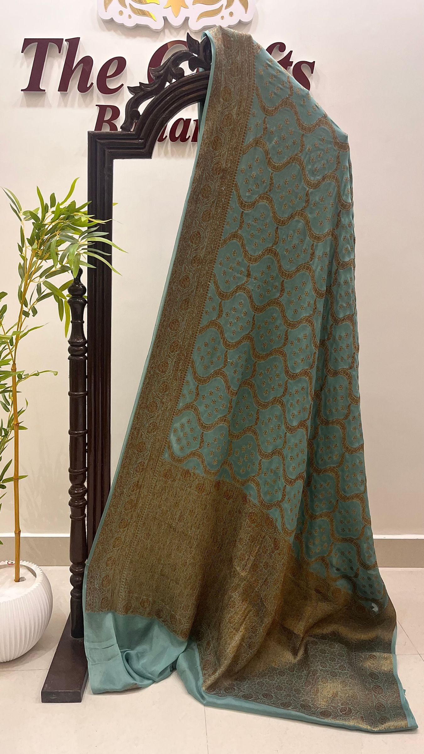 Pure Khaddi Chiffon Banarasi Saree