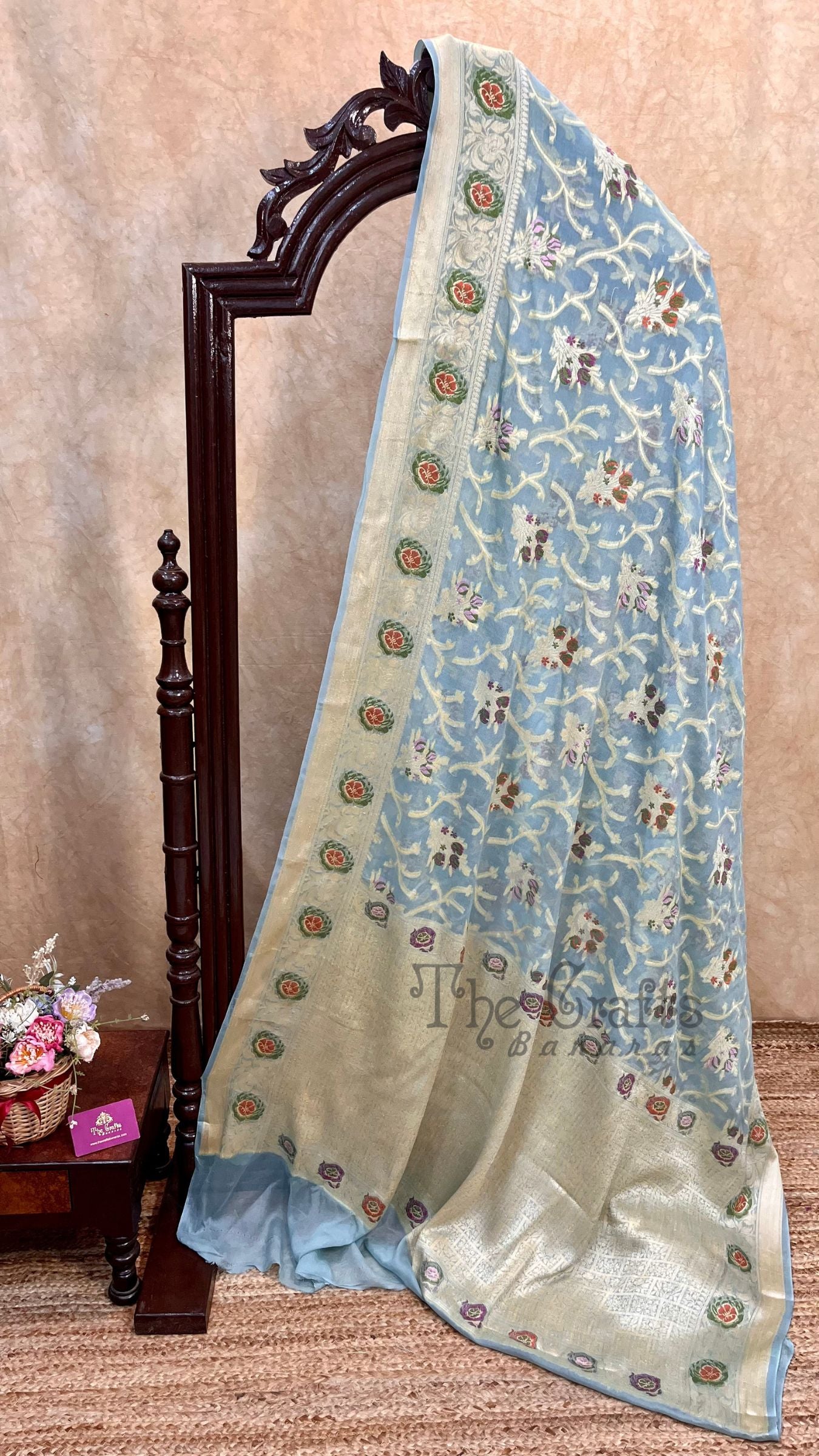 Pure Khaddi Chiffon Banarasi Saree