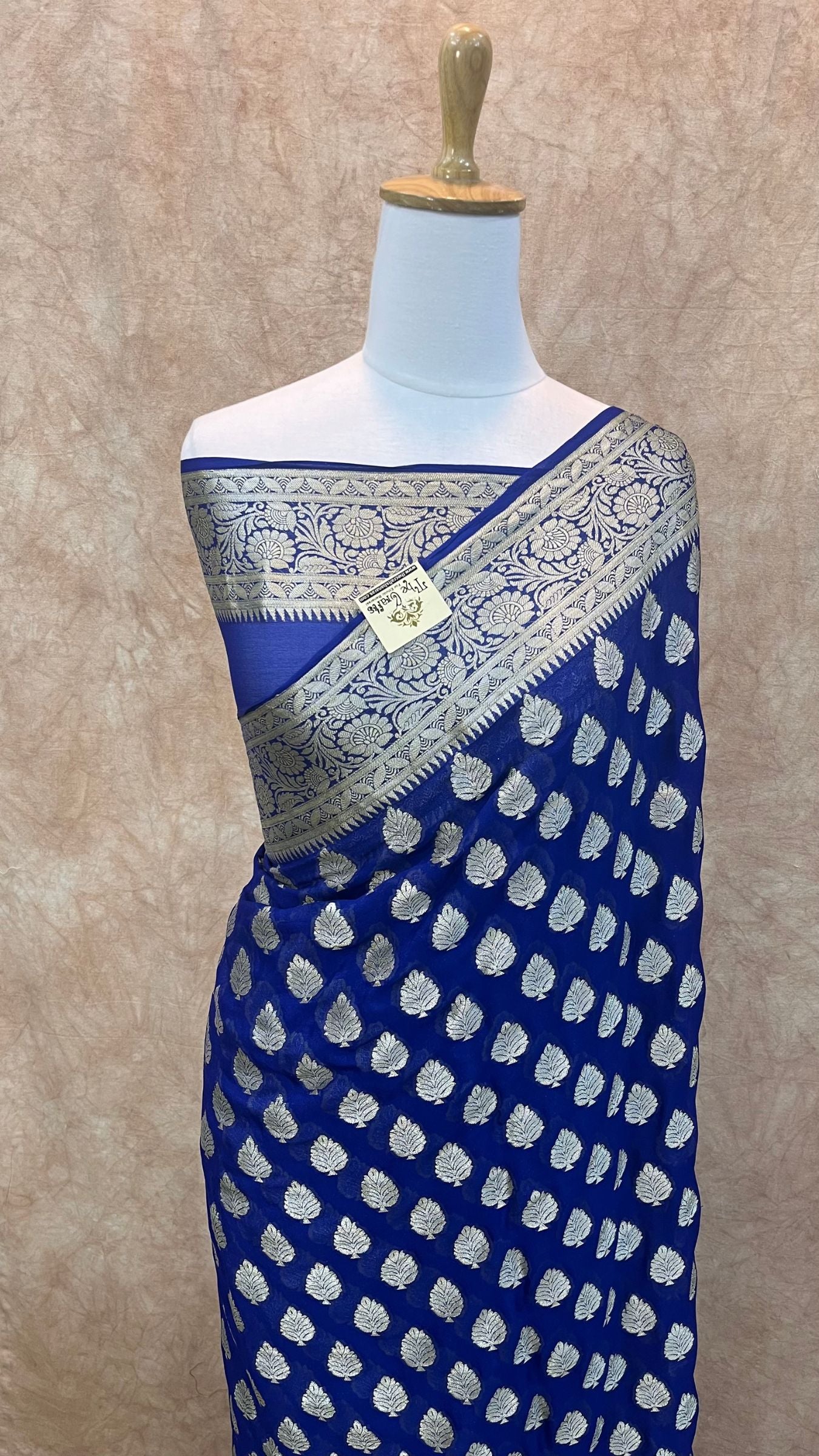 Pure Khaddi Chiffon Banarasi Saree