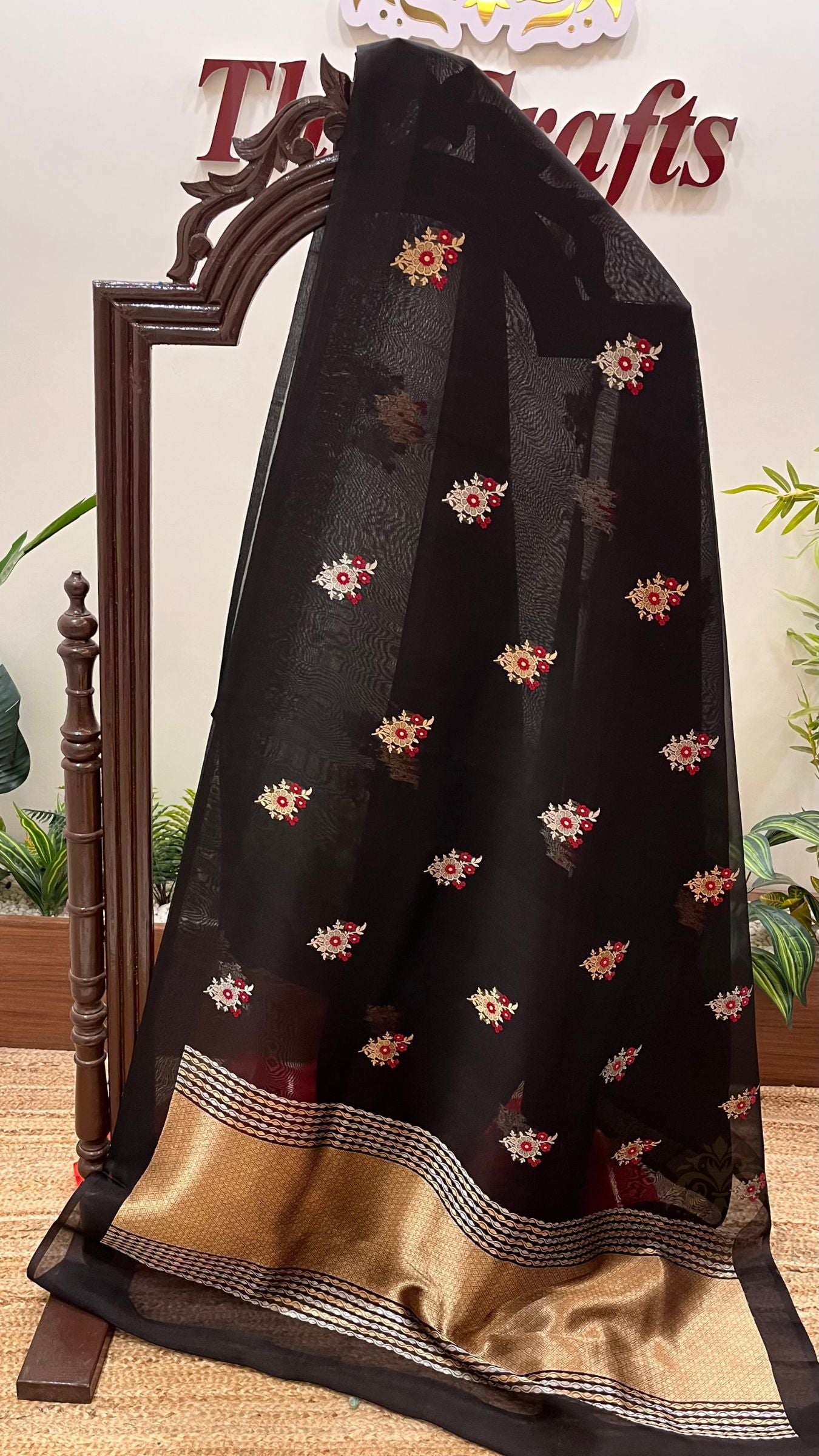 Pure Kora Silk Handloom Banarasi Saree