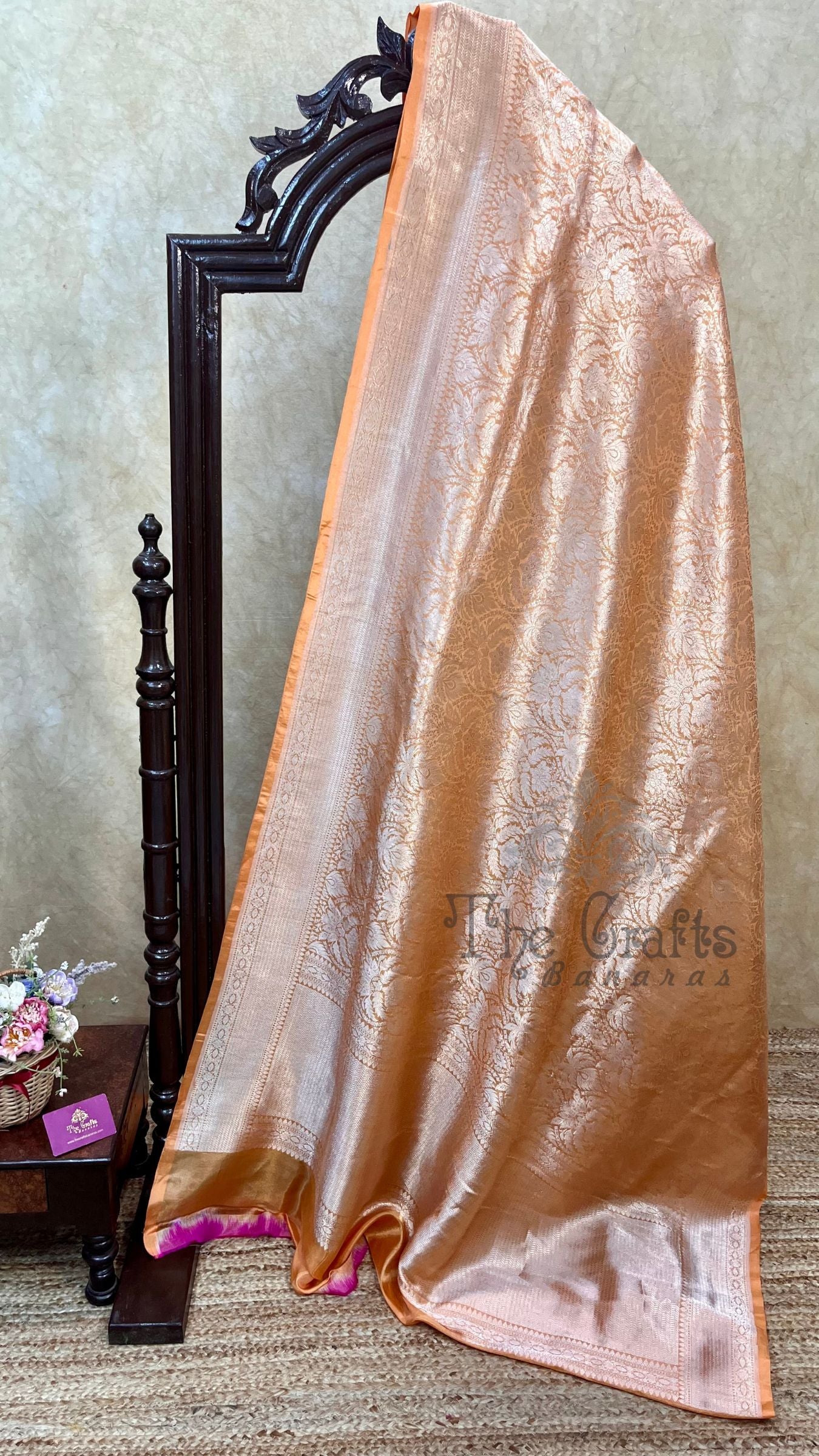 Pure Katan Tissue Silk Handloom Banarasi Saree - Tanchui Brocade