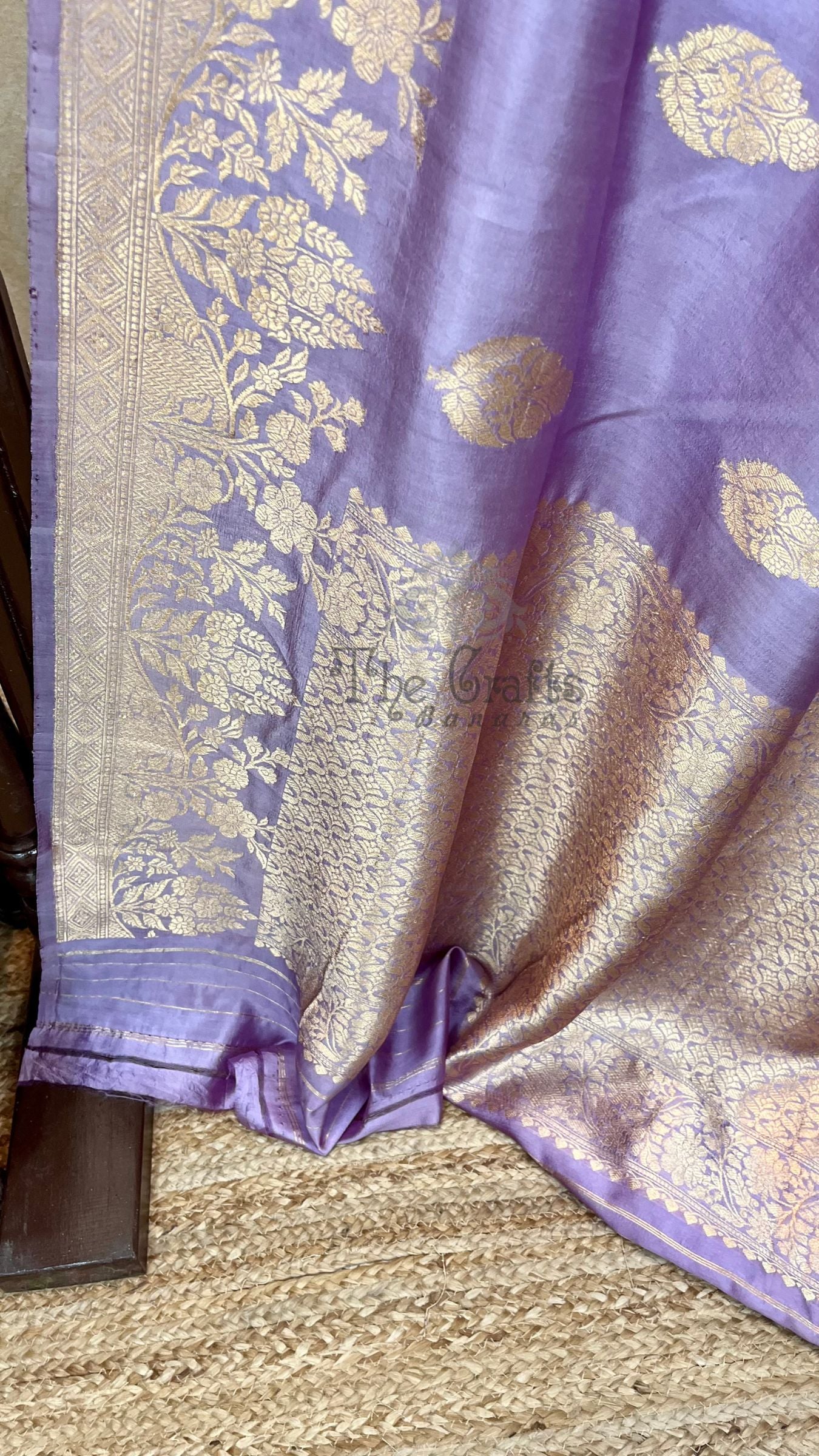 Pure  Mango Silk Handloom Banarasi Saree