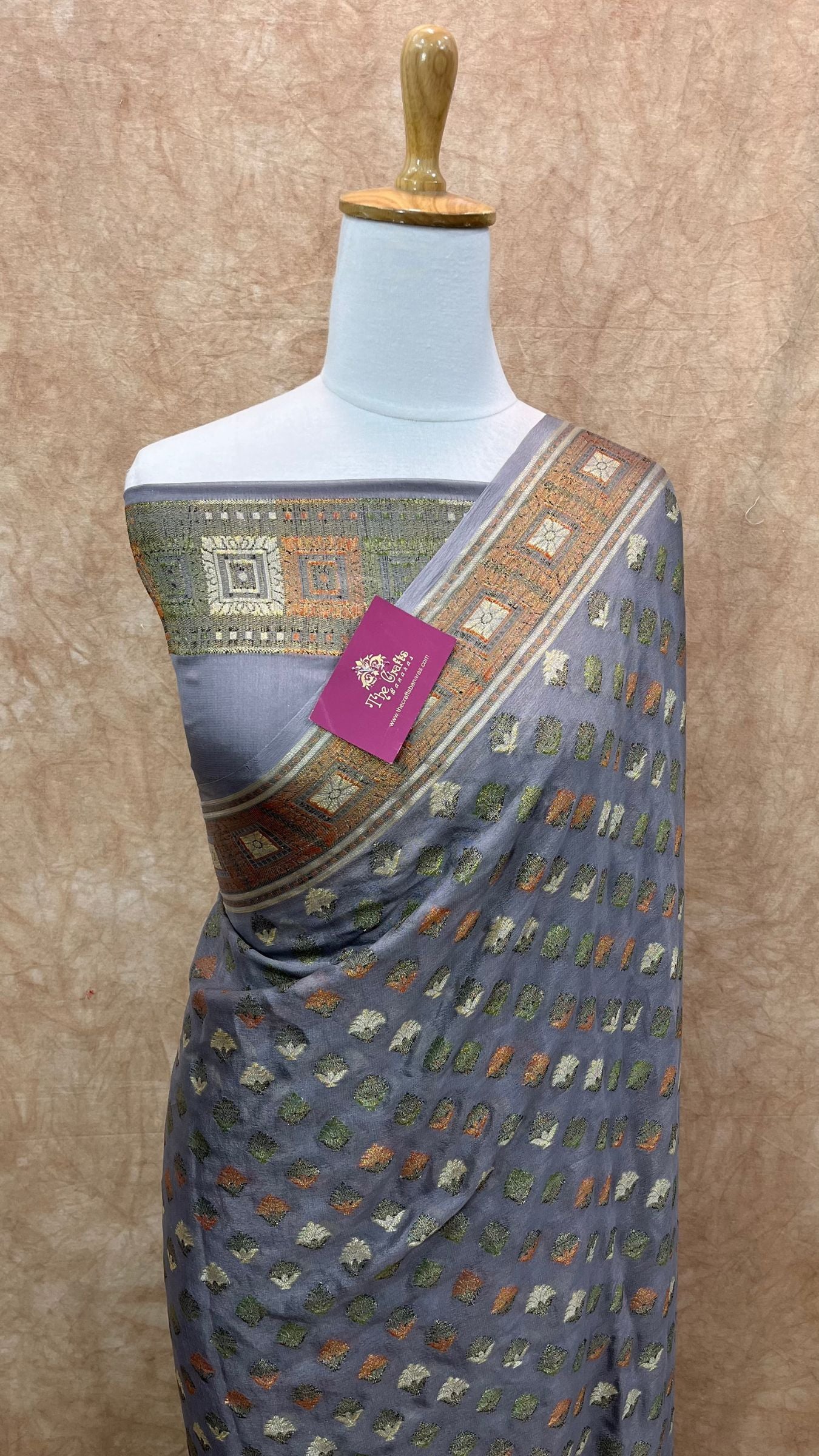 Pure Khaddi Chiffon Banarasi Saree