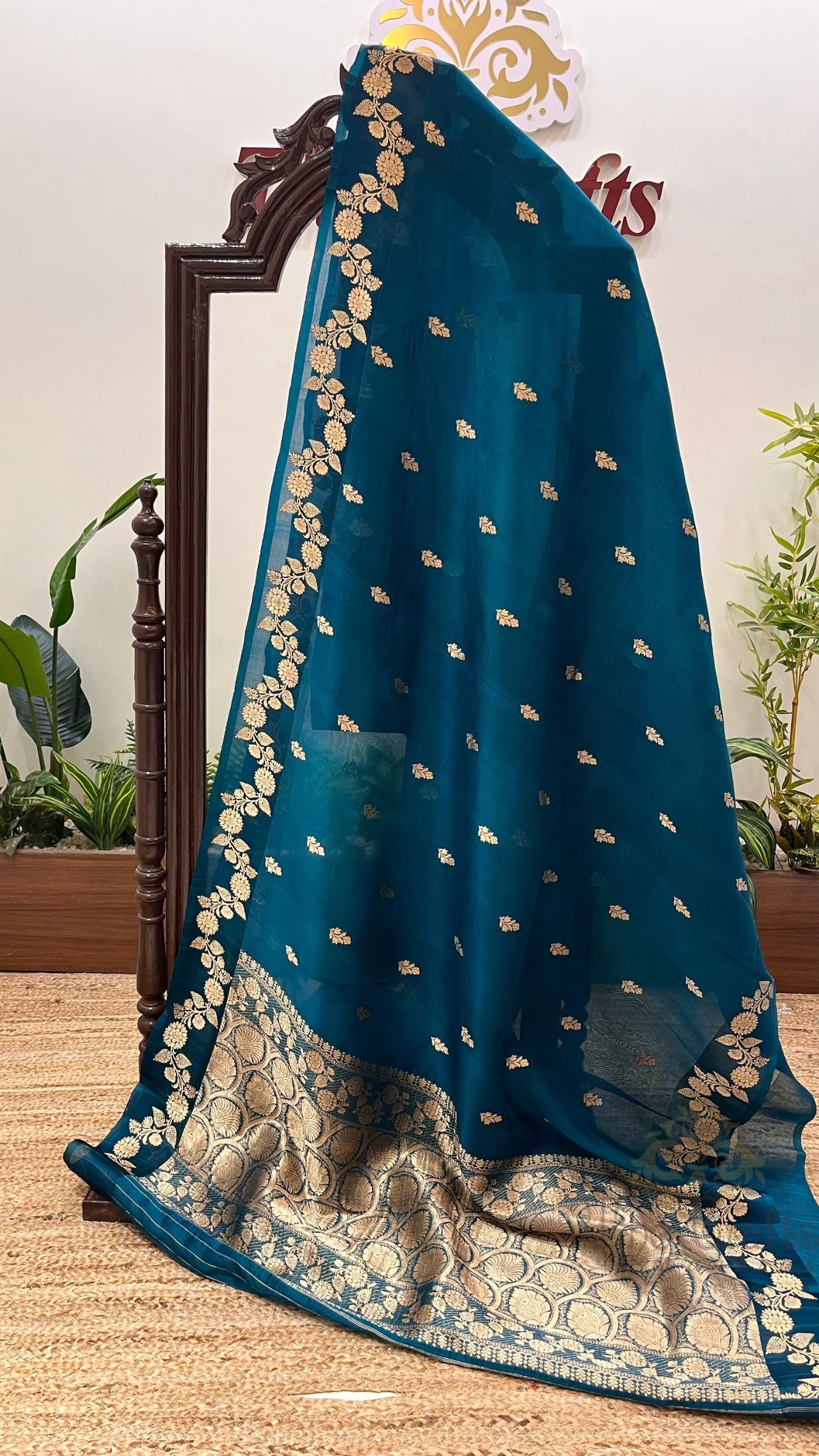 Pure Kora Silk Handloom Banarasi Saree