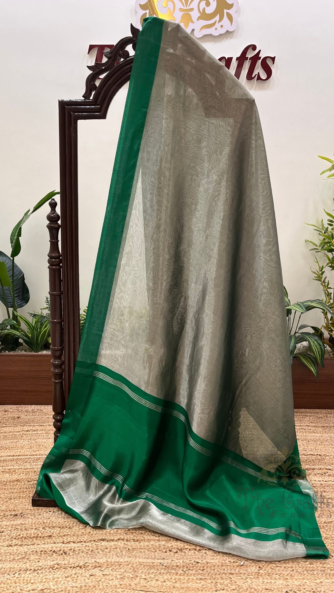 Pure Tissue Silk Handloom Banarasi Saree - with Satin Border