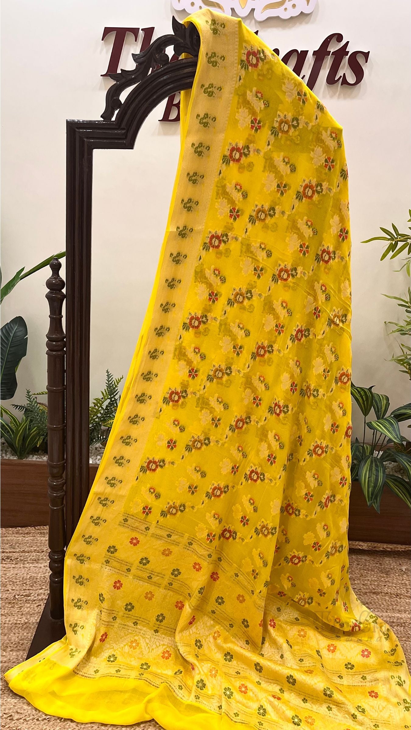 Pure Khaddi Chiffon Banarasi Saree