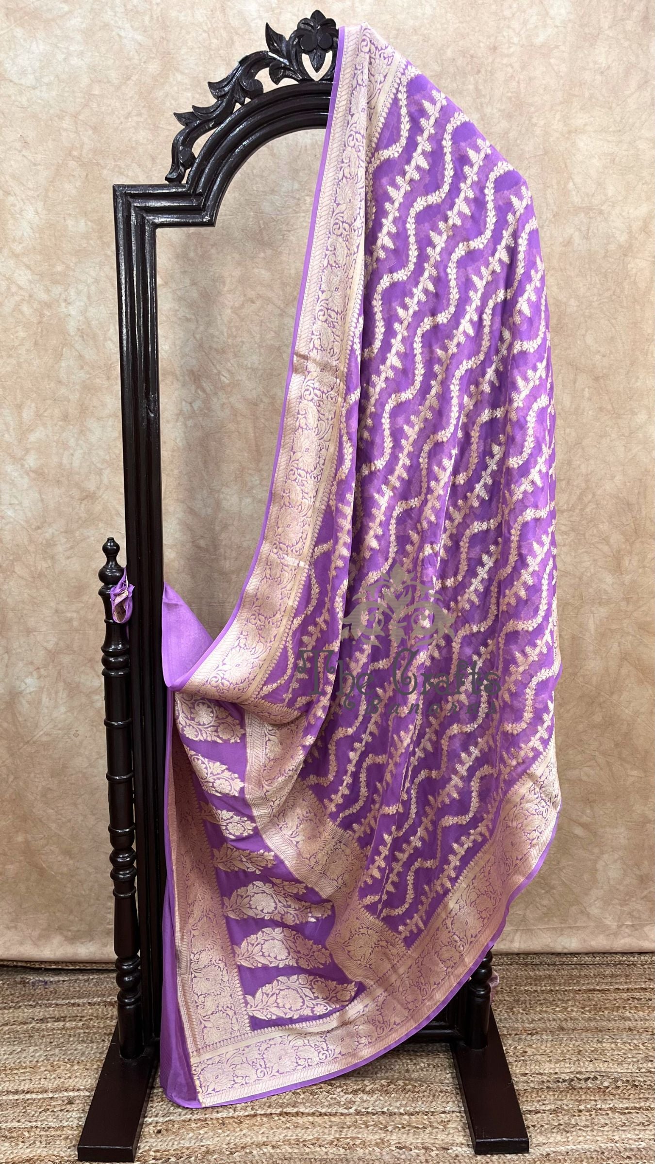 Pure Khaddi Chiffon Banarasi Saree