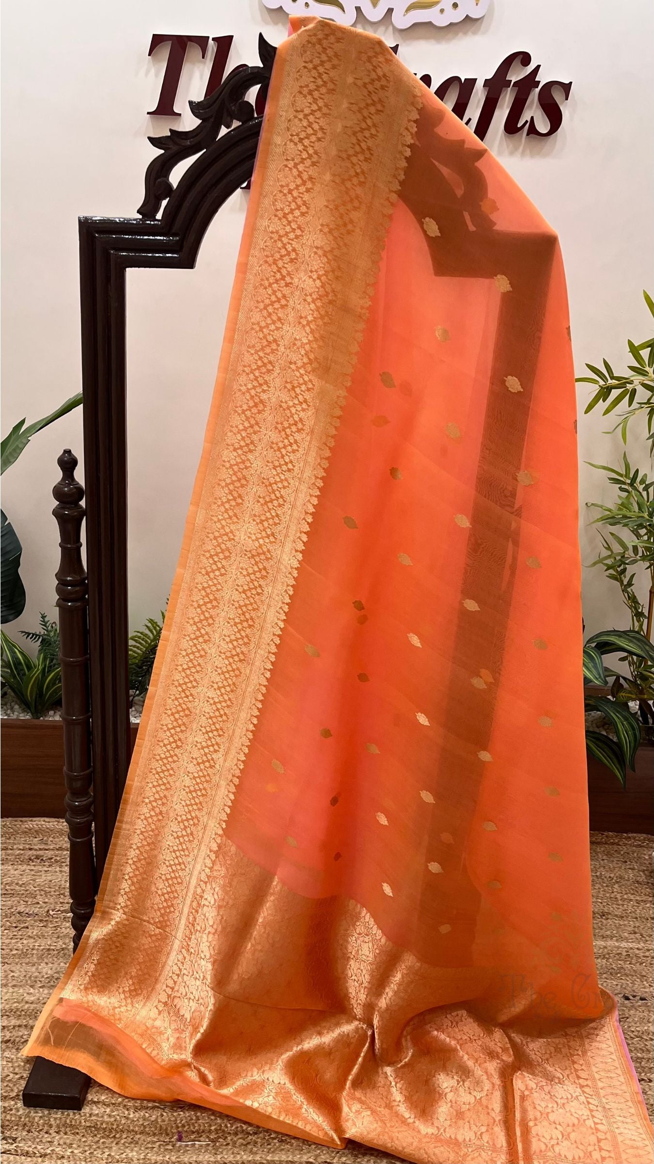 Pure Kora Silk Handloom Banarasi Saree
