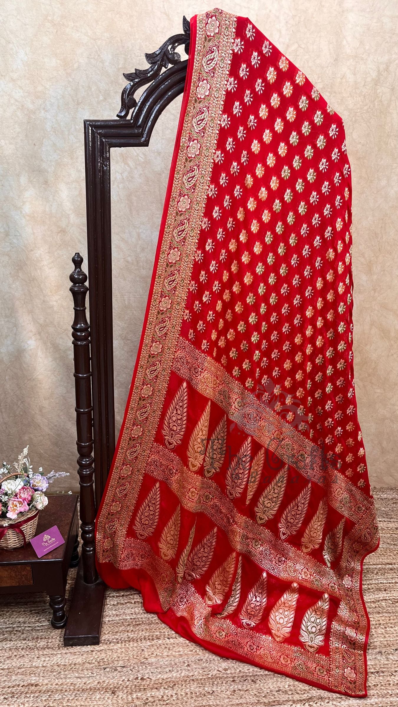 Pure Khaddi Chiffon Banarasi Saree