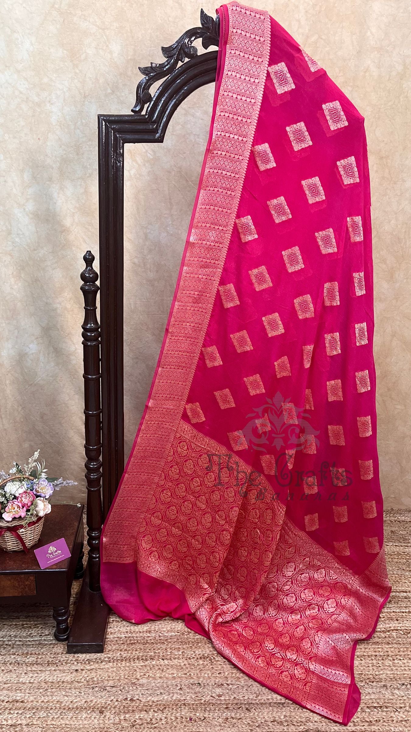 Pure Khaddi Chiffon Banarasi Saree