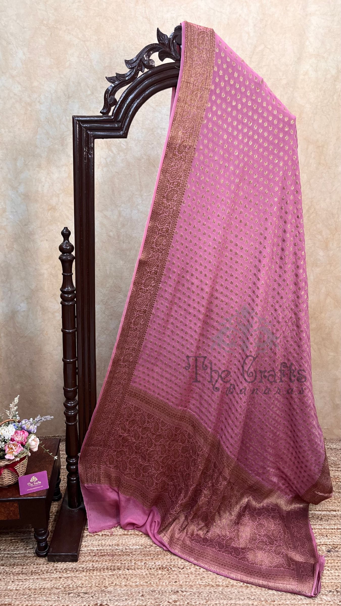 Pure Khaddi Chiffon Banarasi Saree