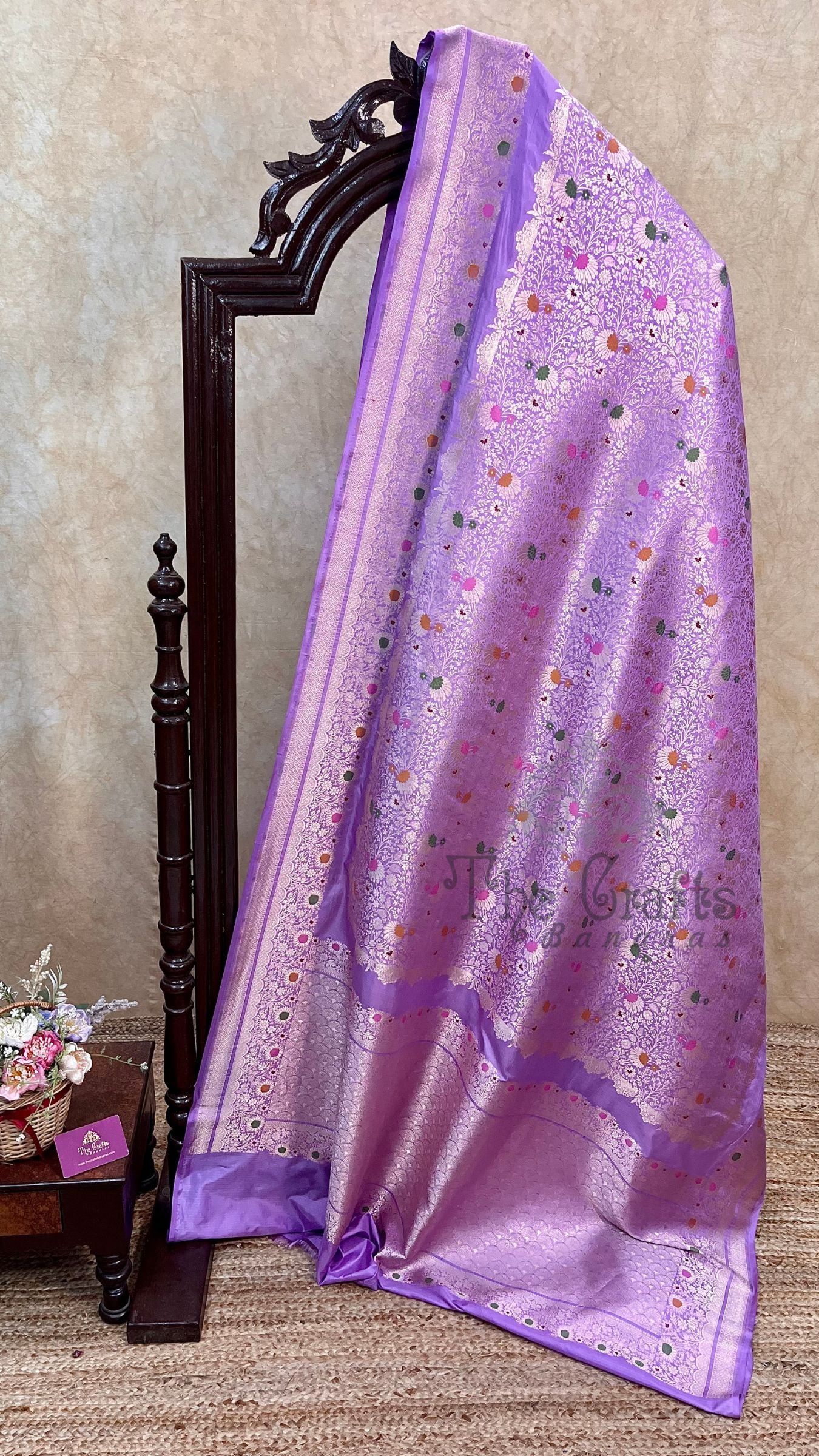 Pure Katan Silk Handloom Banarasi Saree - Tanchui Brocade Meena