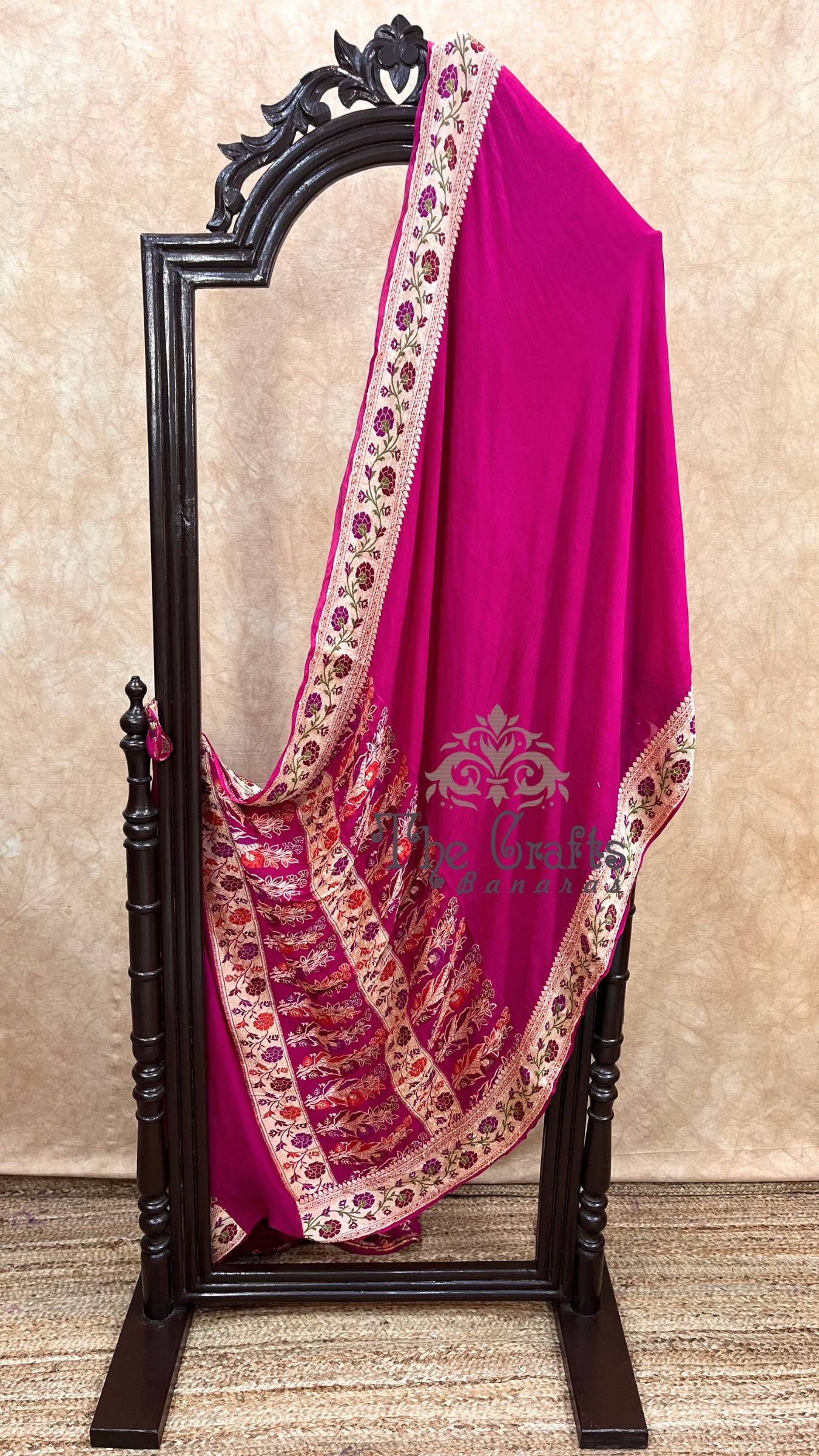 Pure Khaddi Chiffon Banarasi Saree