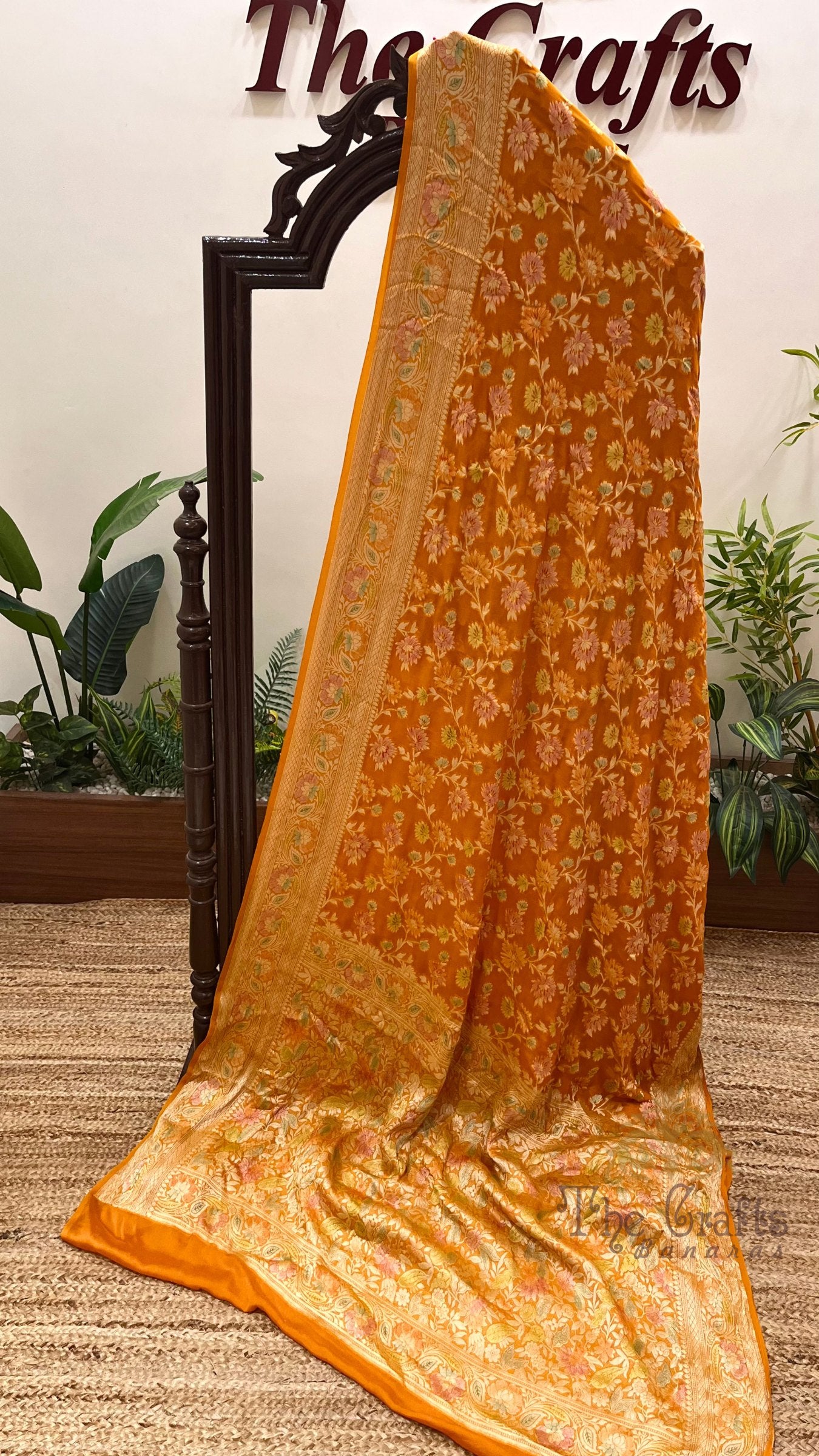 Pure Khaddi Chiffon Banarasi Saree