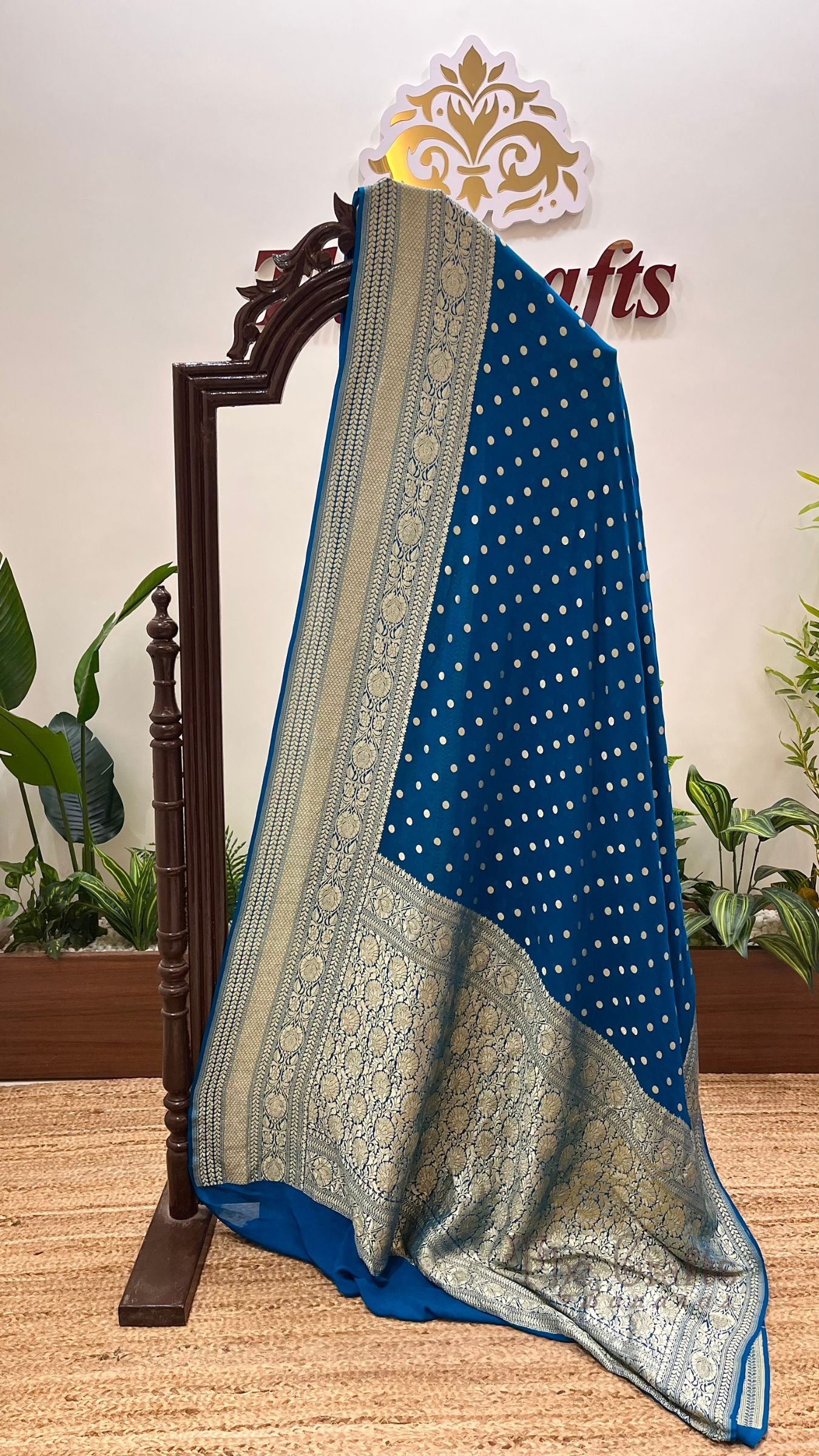 Khaddi Georgette Banarasi Saree - Water Zari