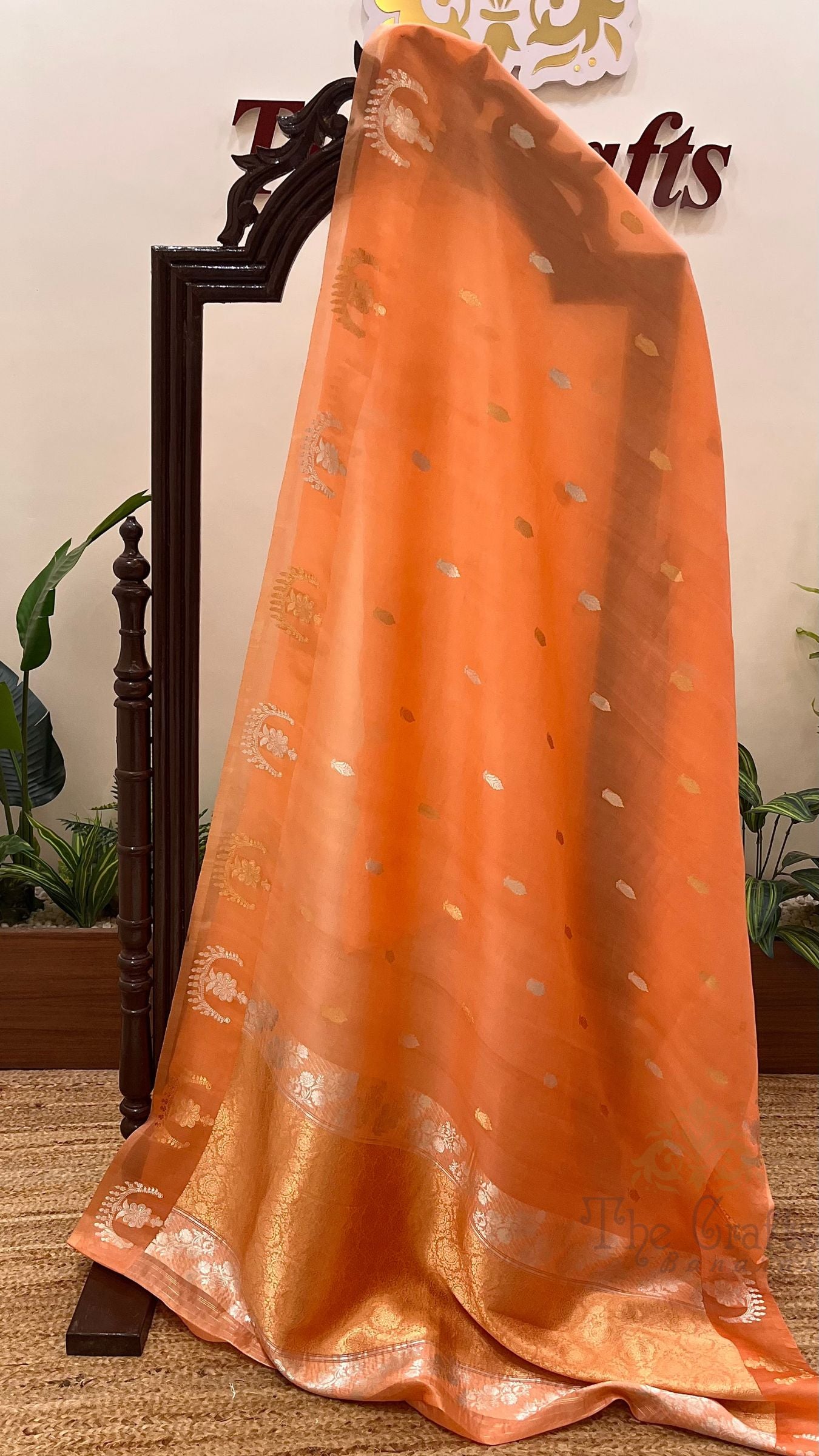 Pure Kora Silk Handloom Banarasi Saree