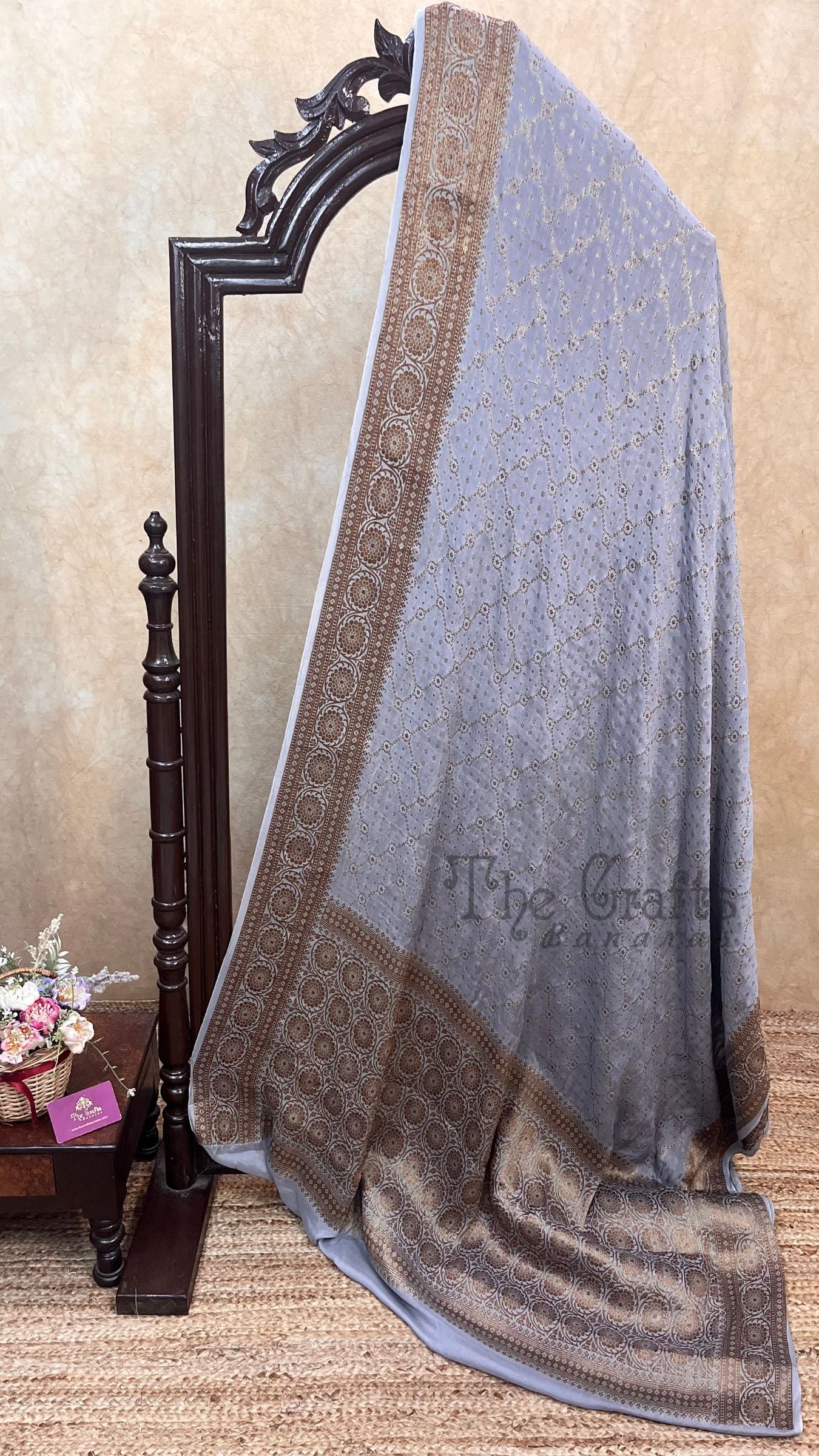 Pure Khaddi Chiffon Banarasi Saree