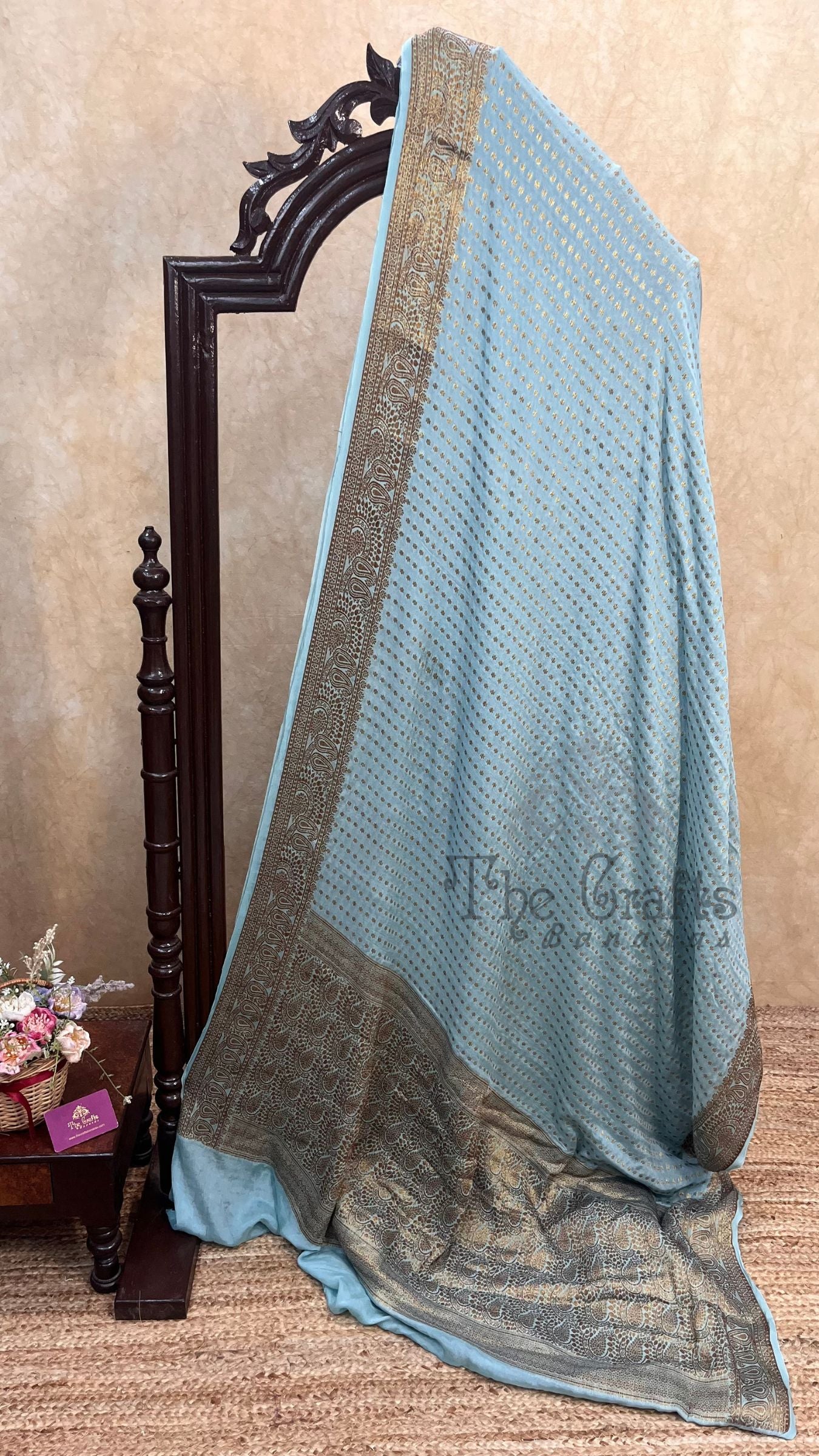 Pure Khaddi Chiffon Banarasi Saree