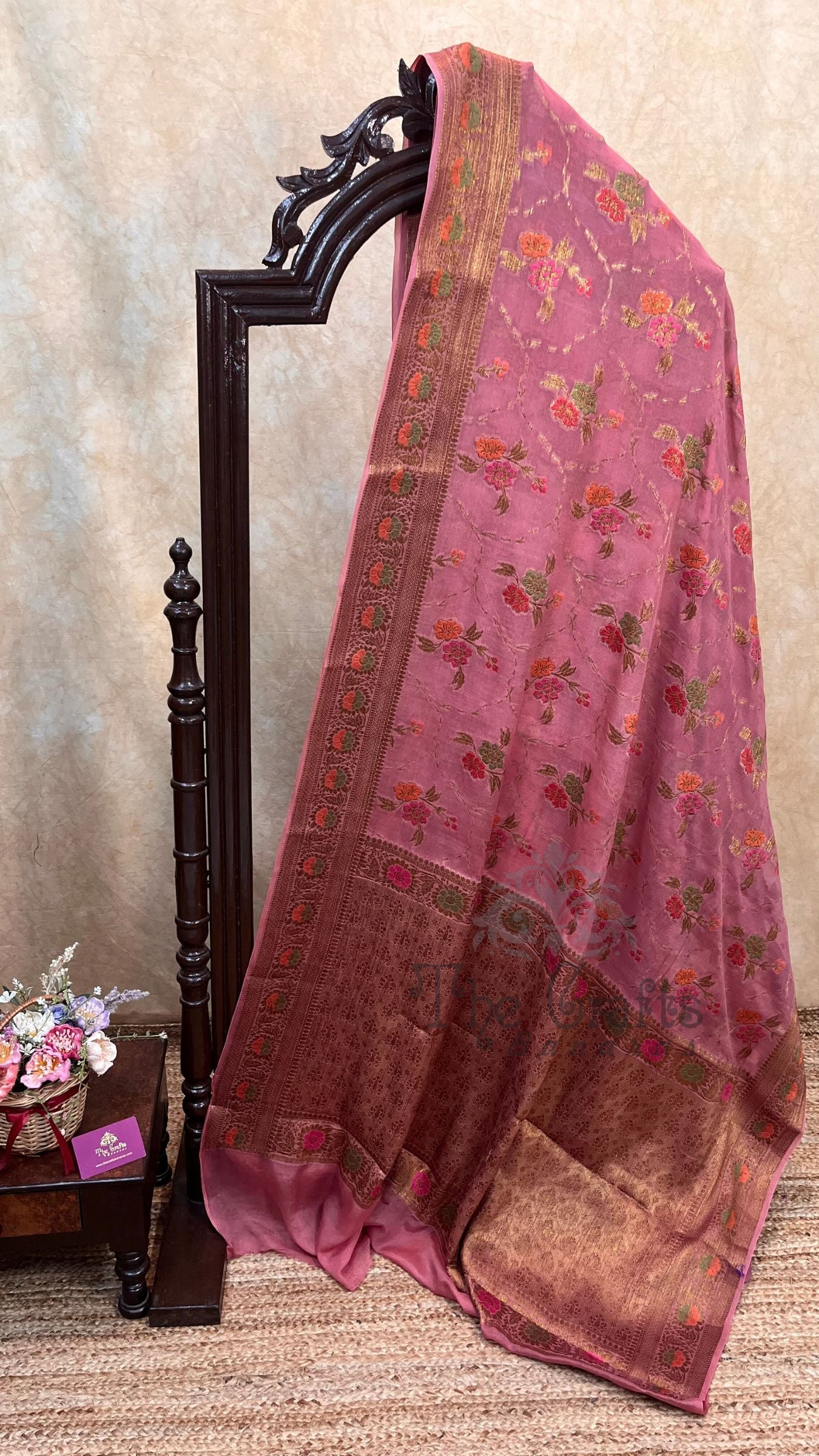 Pure Khaddi Chiffon Banarasi Saree