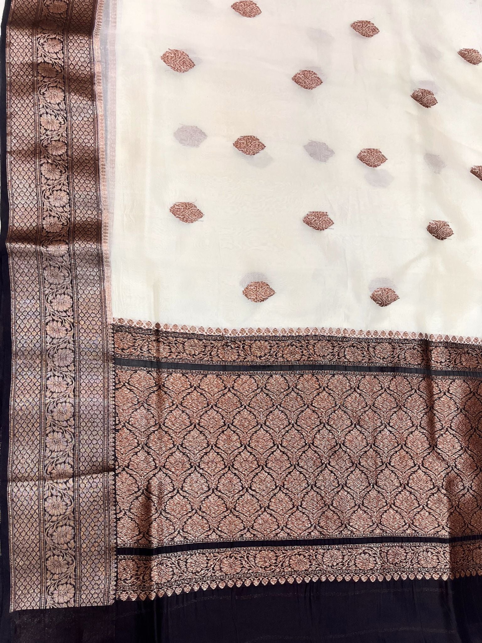 Pure Kora Silk Handloom Banarasi Saree