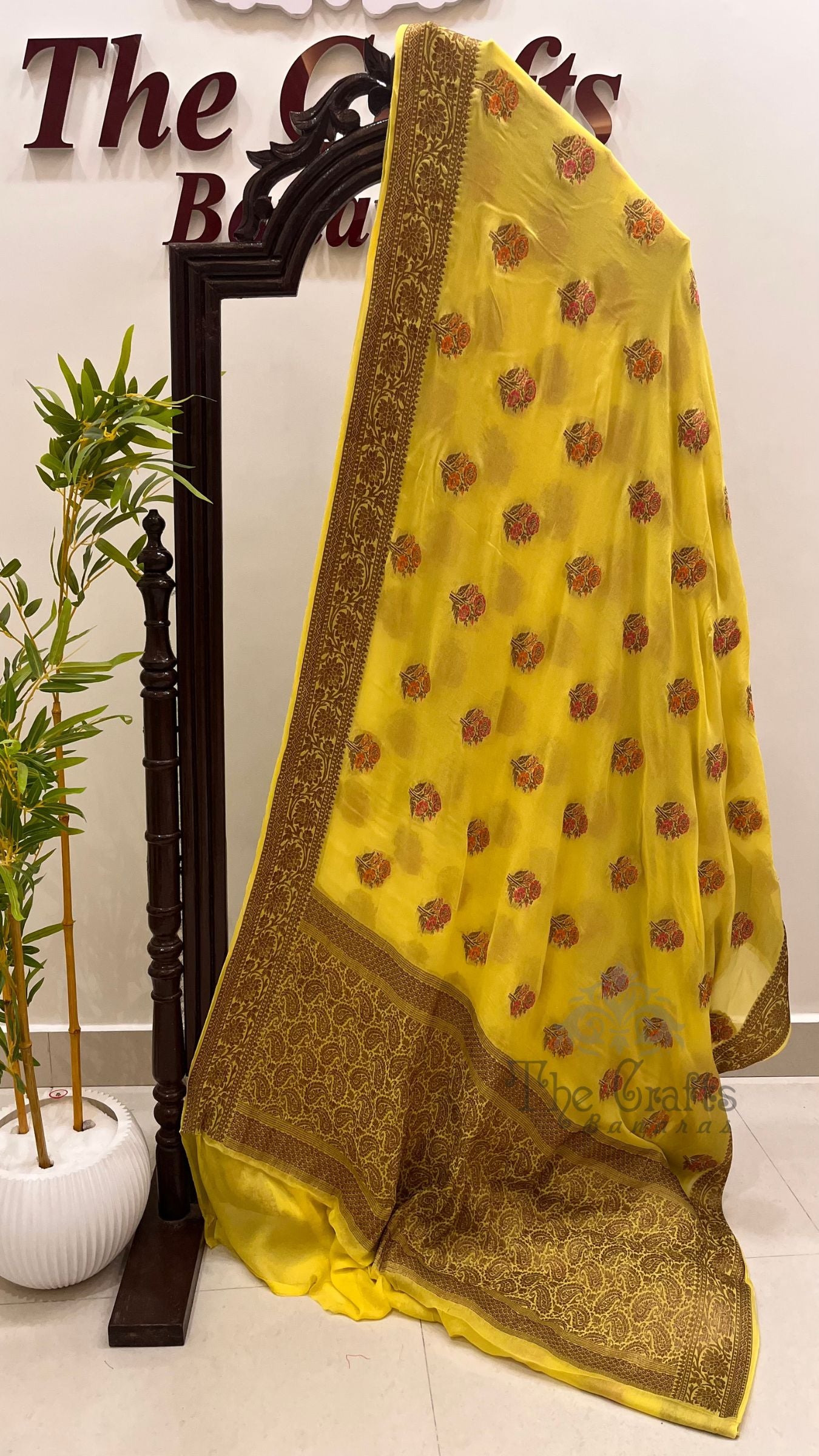 Pure Khaddi Chiffon Banarasi Saree