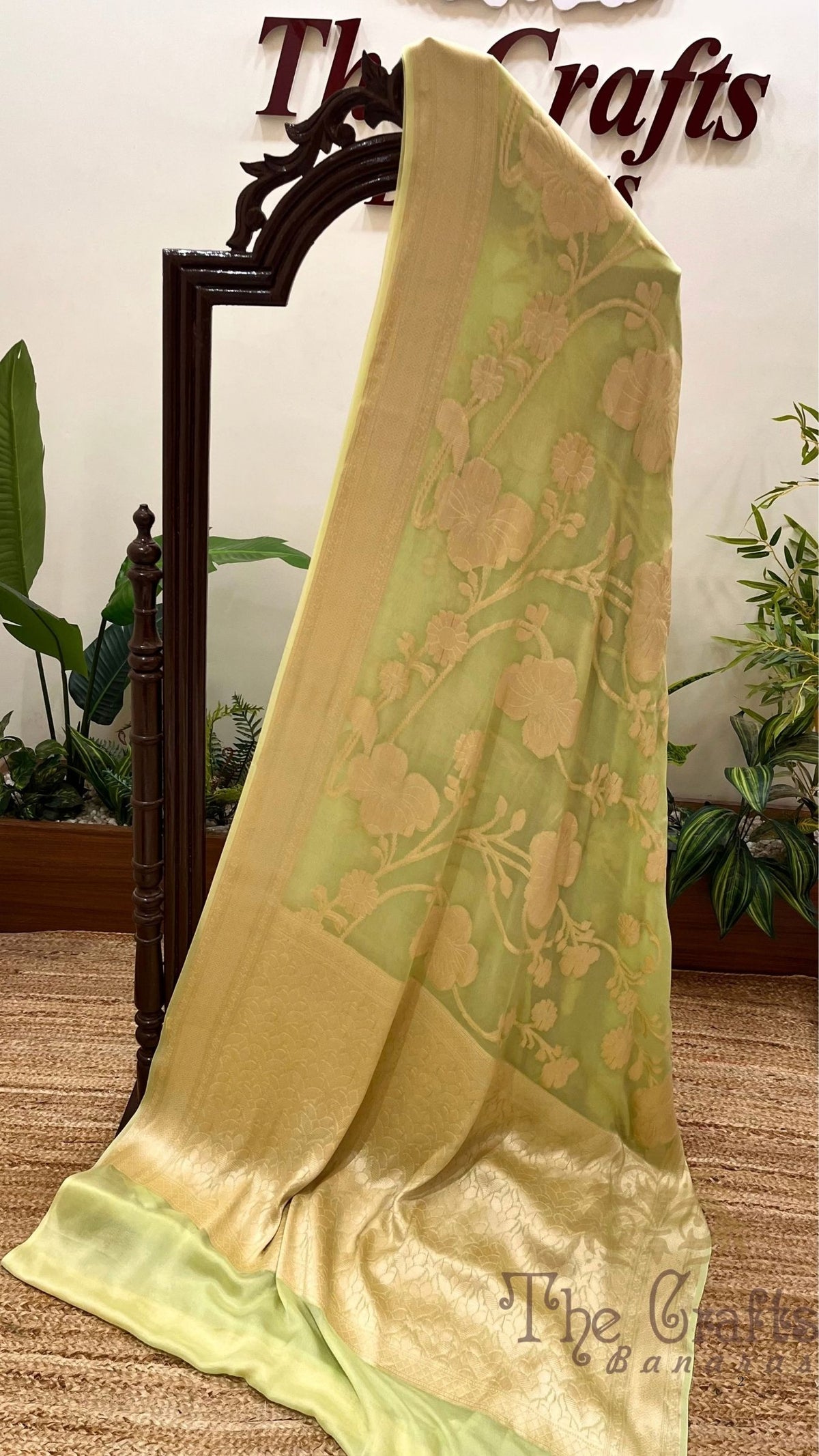 Pure Khaddi Chiffon Banarasi Saree