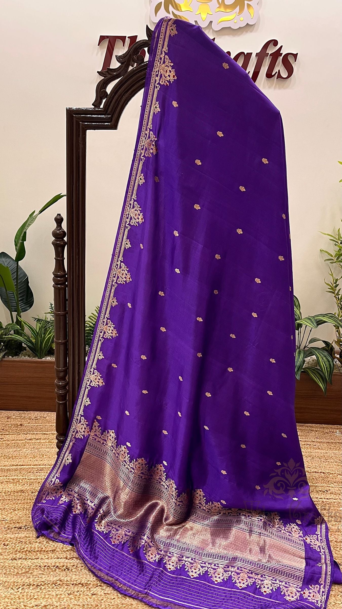 Pure Mango Silk Handloom Banarasi Saree - Meenakari