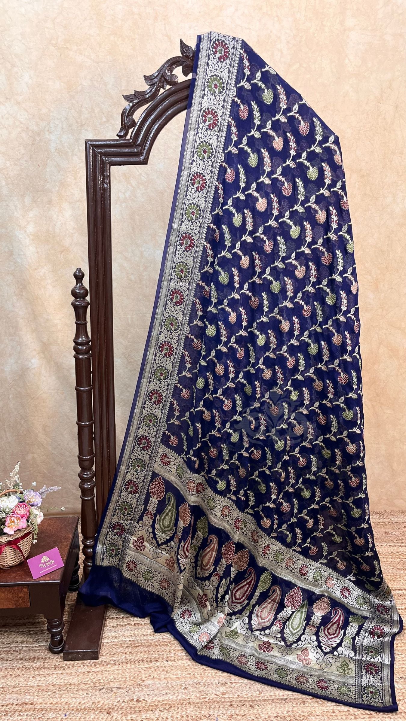 Pure Khaddi Chiffon Banarasi Saree