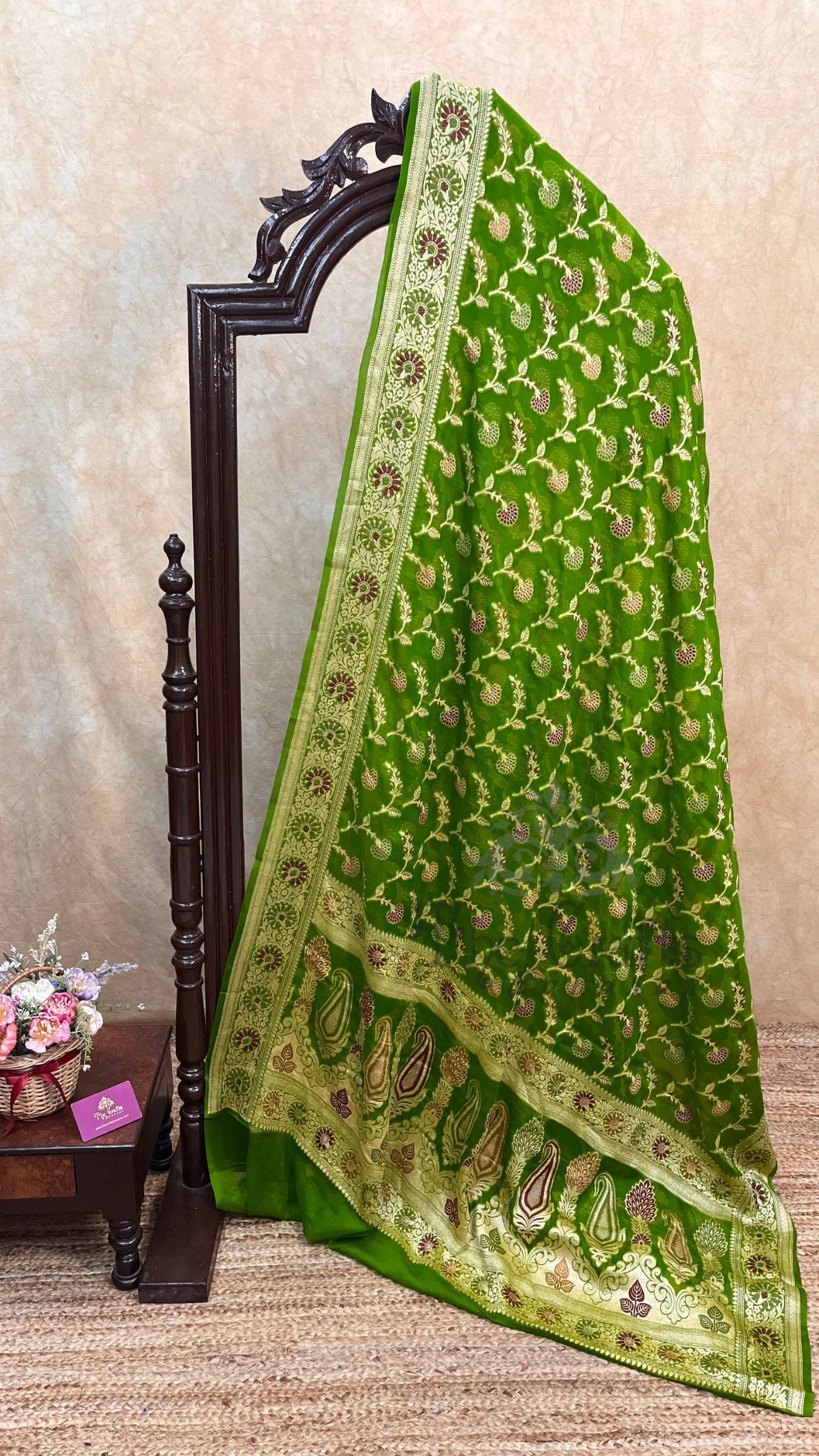 Pure Khaddi Chiffon Banarasi Saree