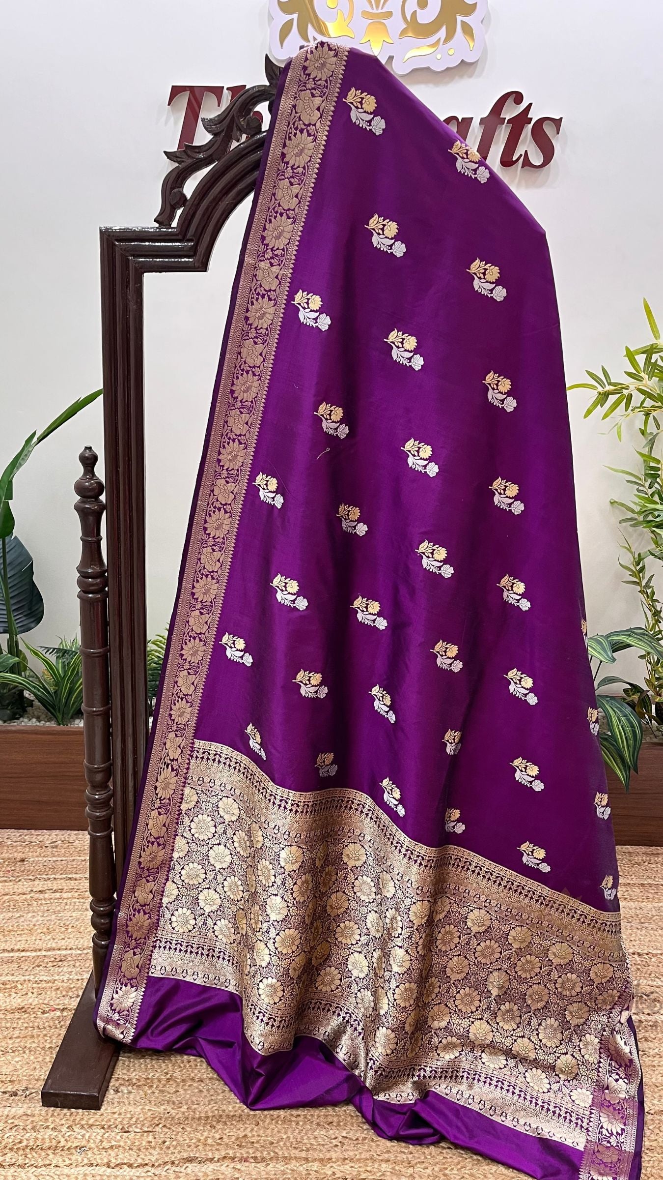 Pure  Mango Silk Handloom Banarasi Saree