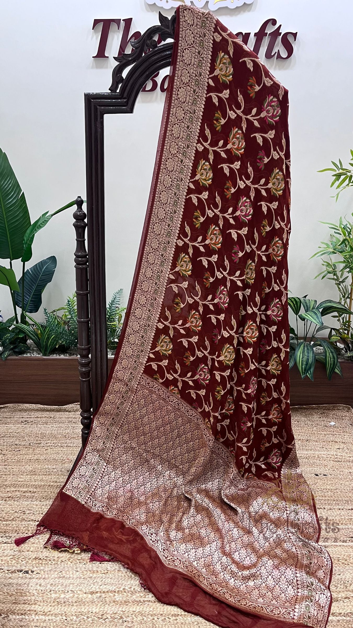 Pure Khaddi Chiffon Banarasi Saree