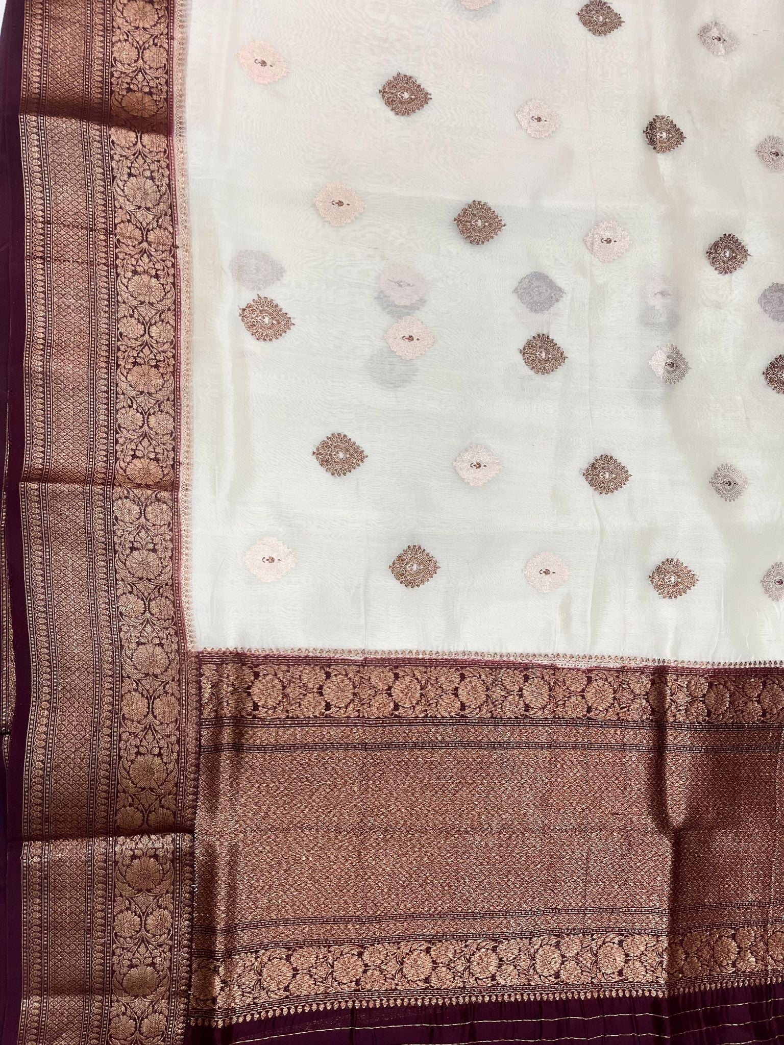 Pure Kora Silk Handloom Banarasi Saree