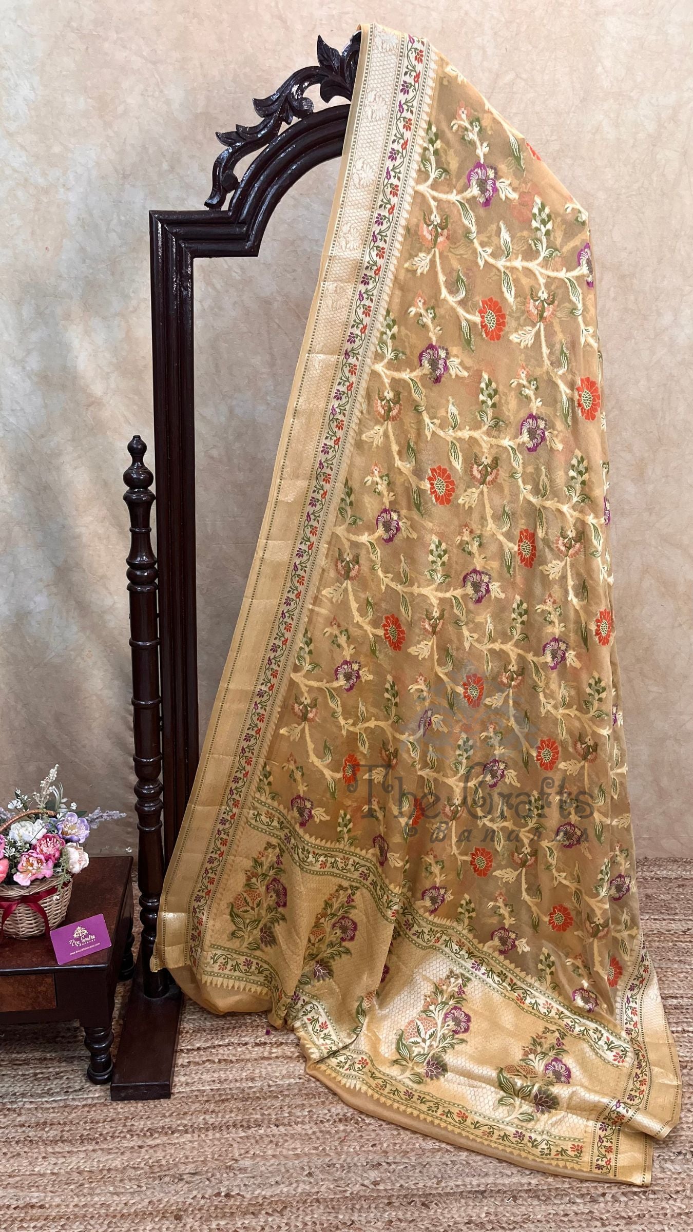 Pure Khaddi Chiffon Banarasi Saree