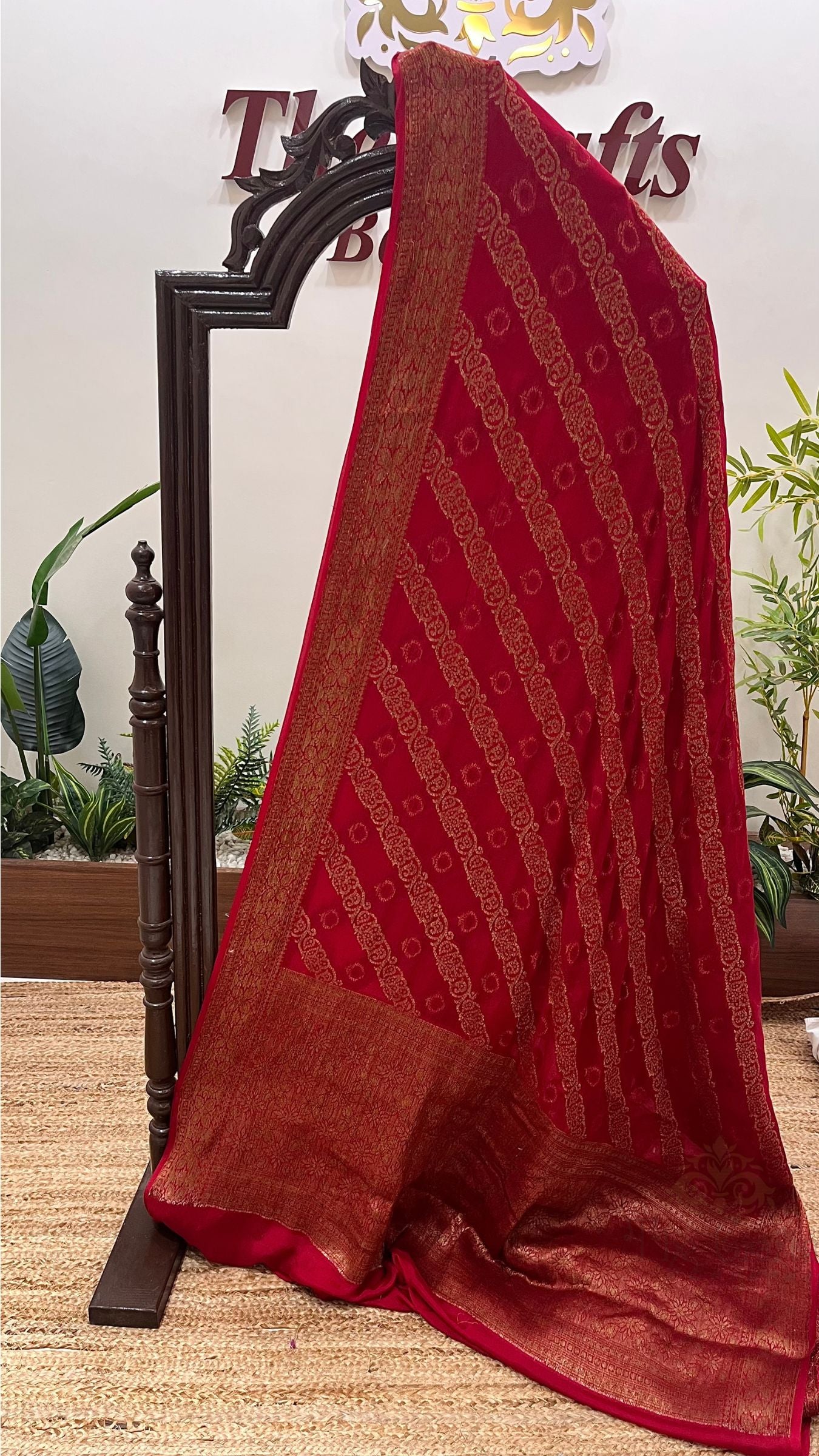 Pure Khaddi Chiffon Banarasi Saree
